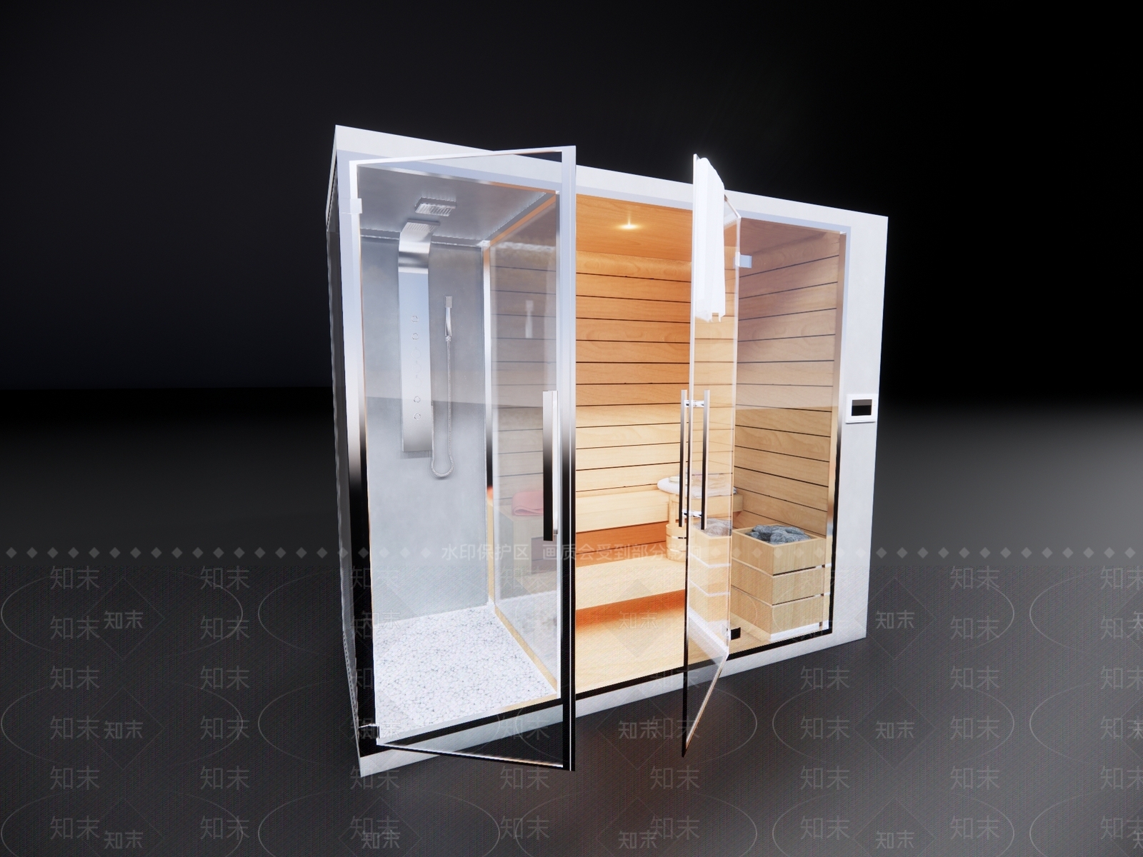 现代新中式卫生间3D模型下载【ID:1186425284】