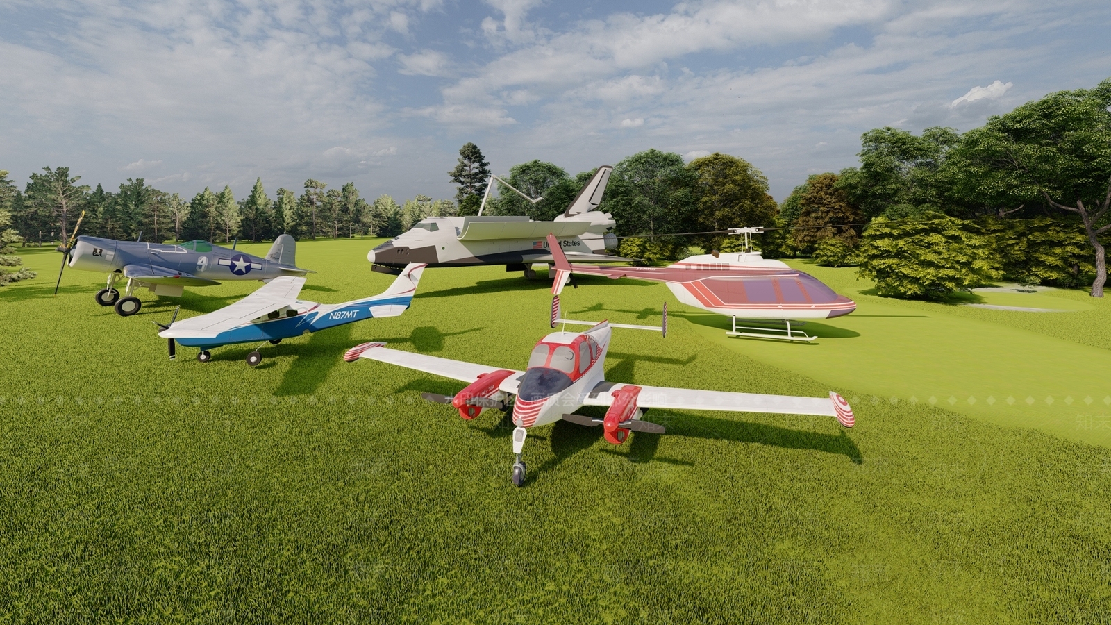 飞机SU模型下载【ID:1186426585】