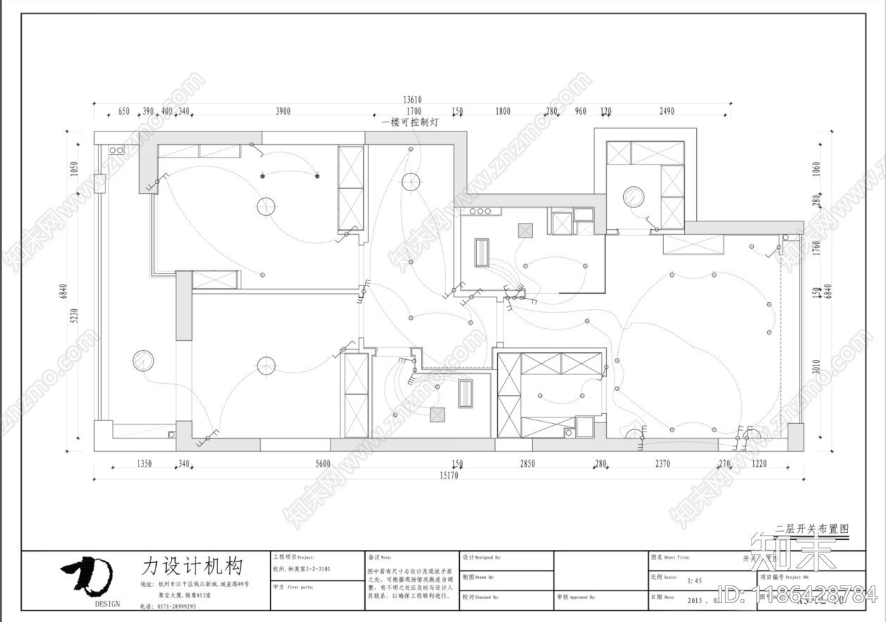 复式公寓cad施工图下载【ID:1186428784】