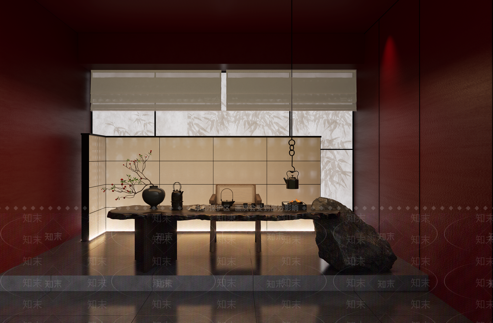 现代新中式茶馆SU模型下载【ID:1186428865】