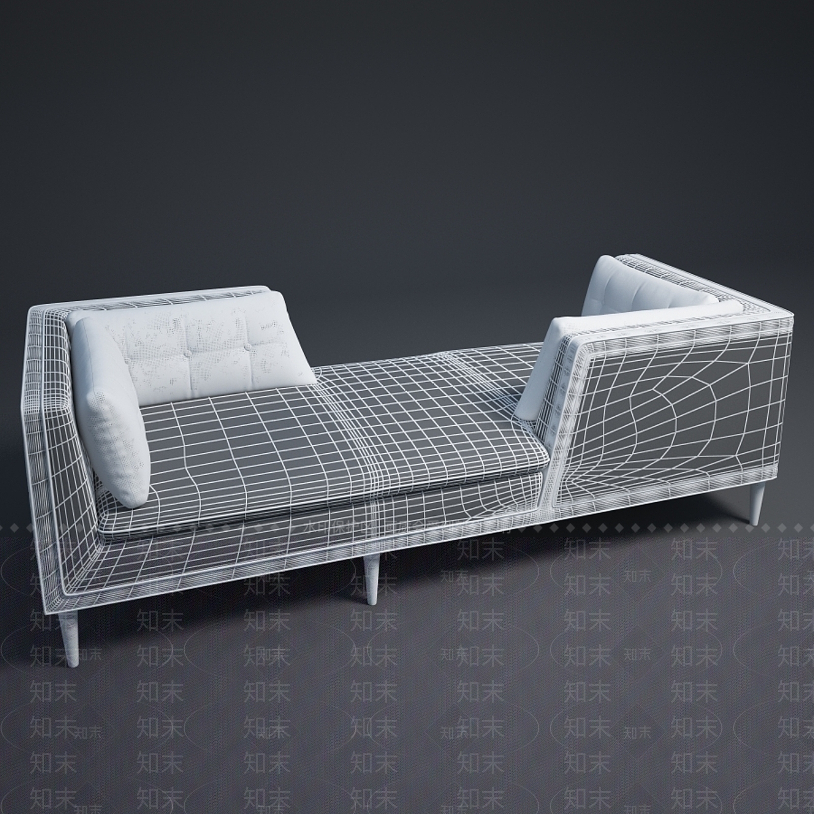 沙发凳3D模型下载【ID:1186431648】