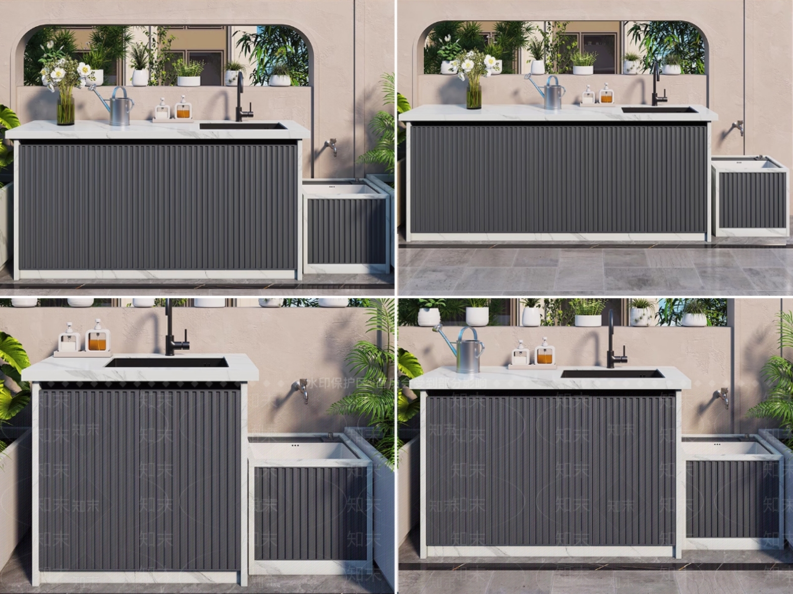 洗手台SU模型下载【ID:1186432184】