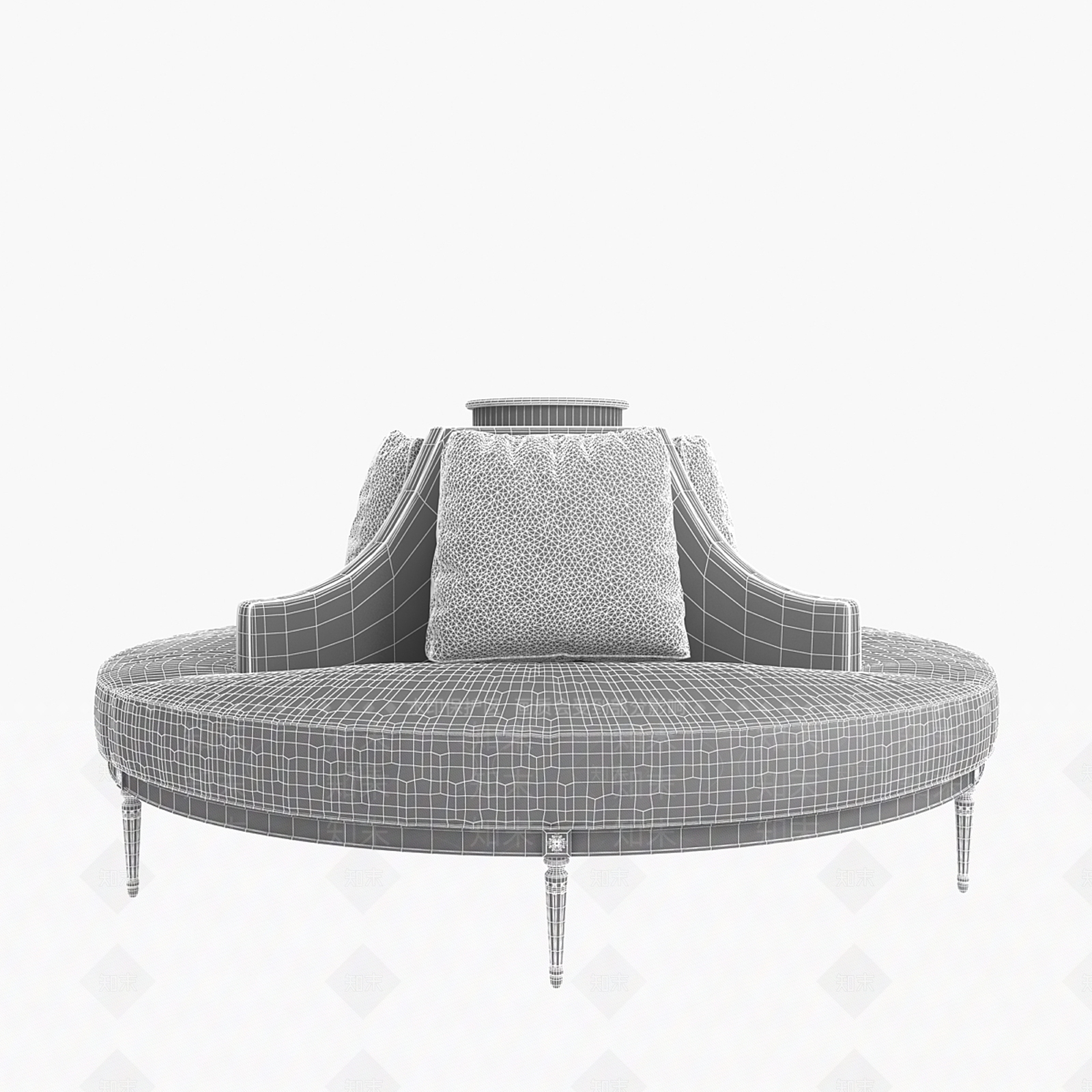沙发凳3D模型下载【ID:1186432198】