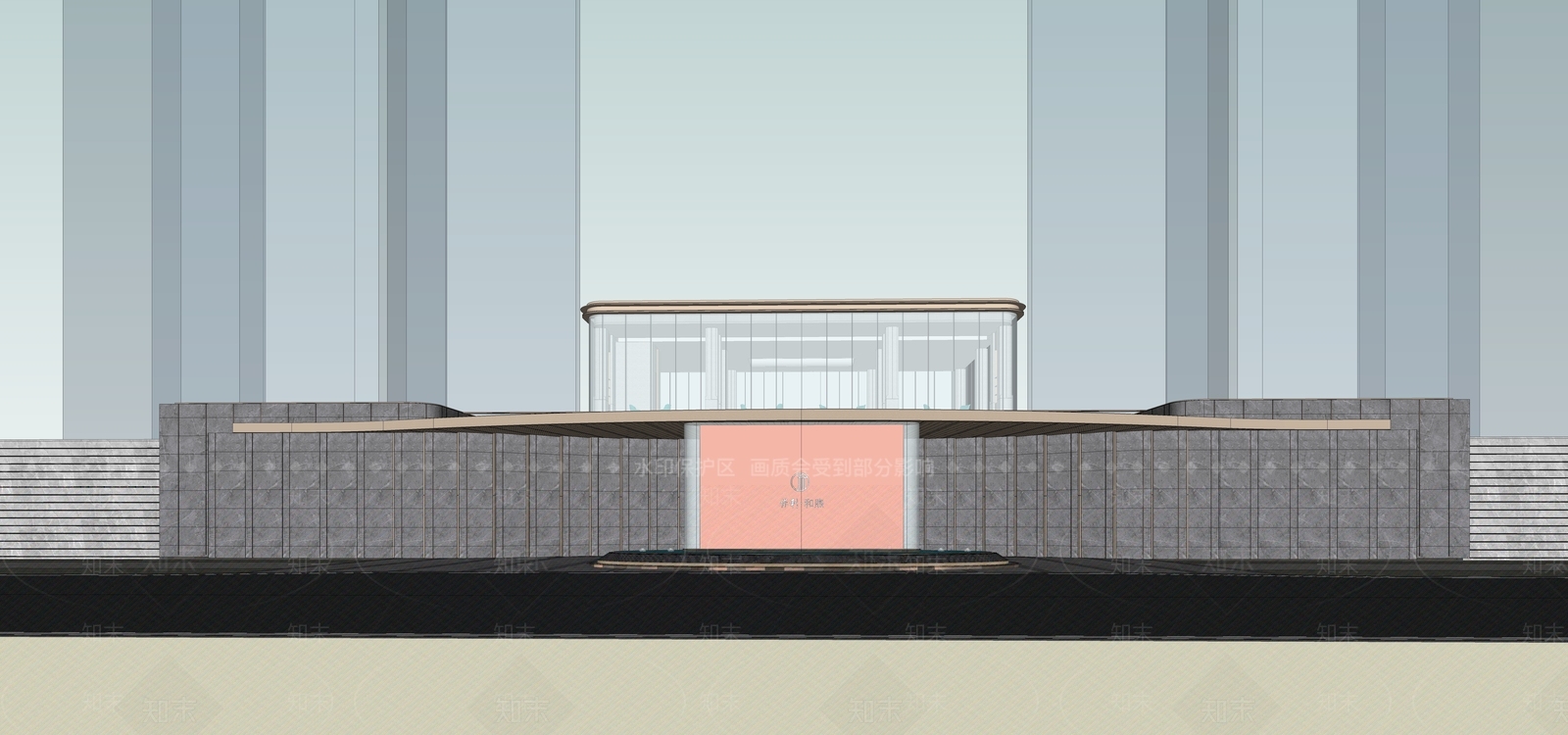 现代轻奢小公建SU模型下载【ID:1186432958】