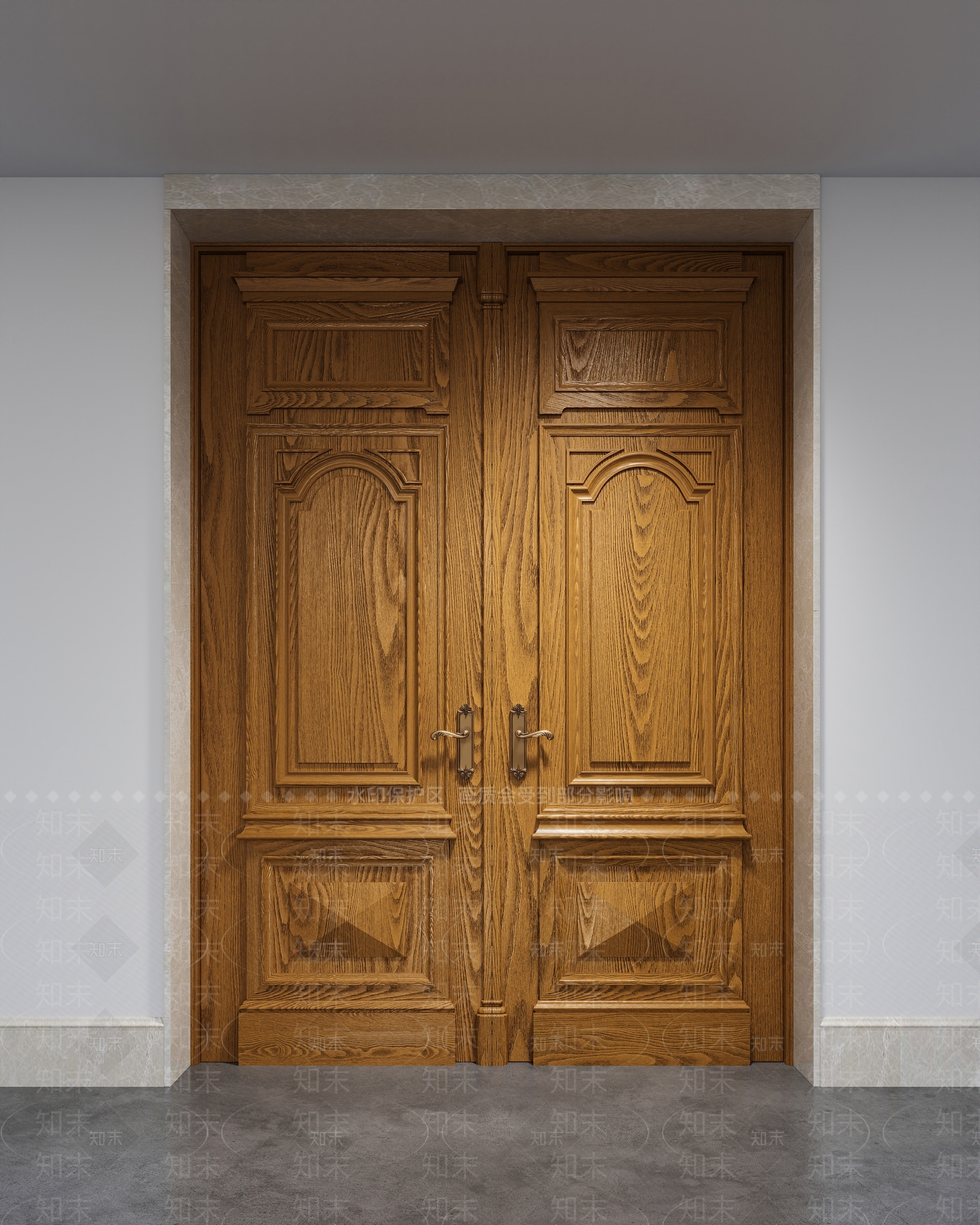 美式欧式双开门SU模型下载【ID:1186433044】