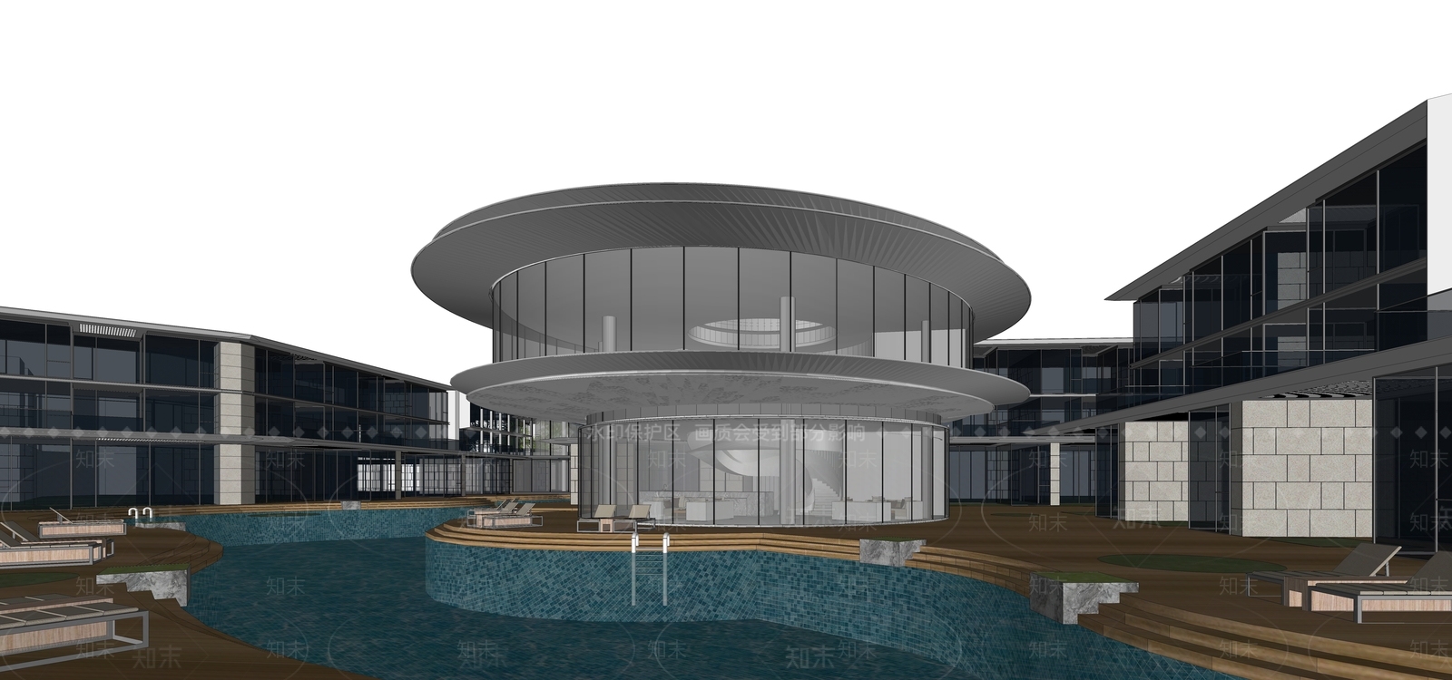 现代轻奢小公建SU模型下载【ID:1186433649】