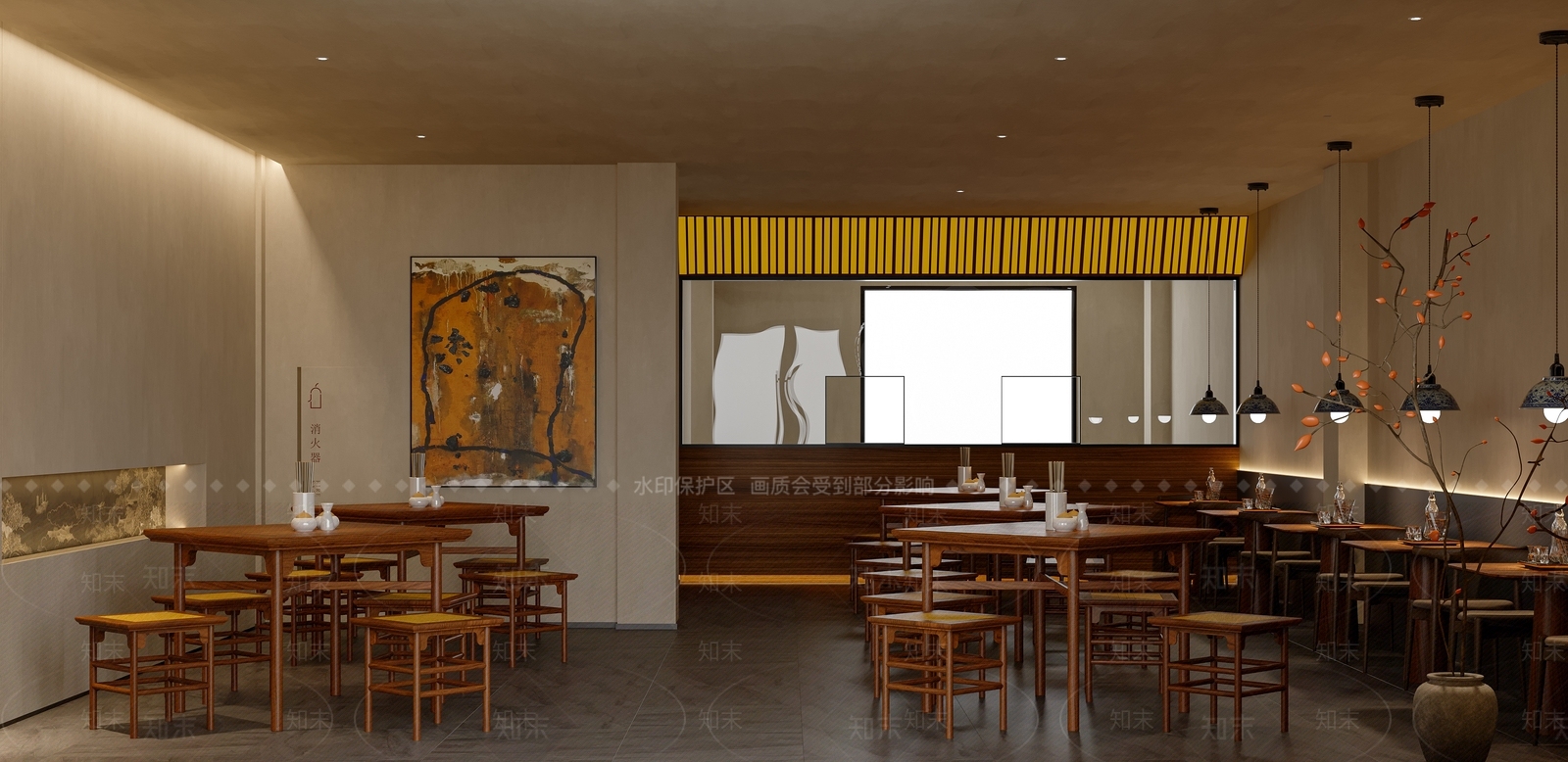 中式中餐厅3D模型下载【ID:1186434647】