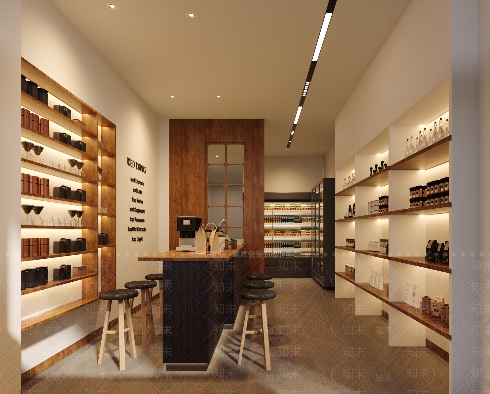 奶油复古甜品面包店3D模型下载【ID:1186435465】