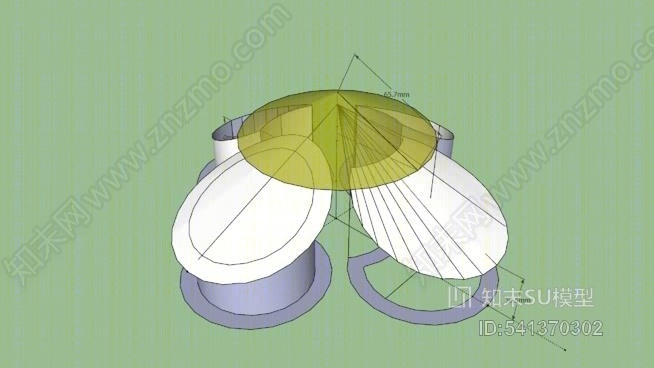 渐进式棚屋-弧形屋顶SU模型下载【ID:541370302】