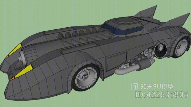 蝙蝠车SU模型下载【ID:422535905】