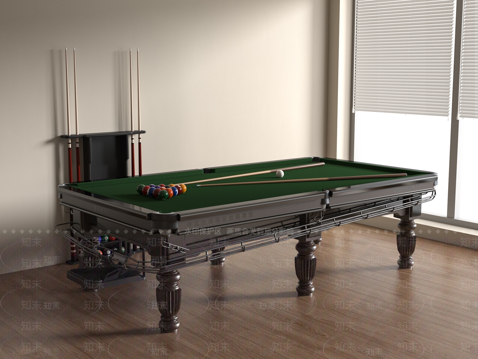 台球桌3D模型下载【ID:1186441988】