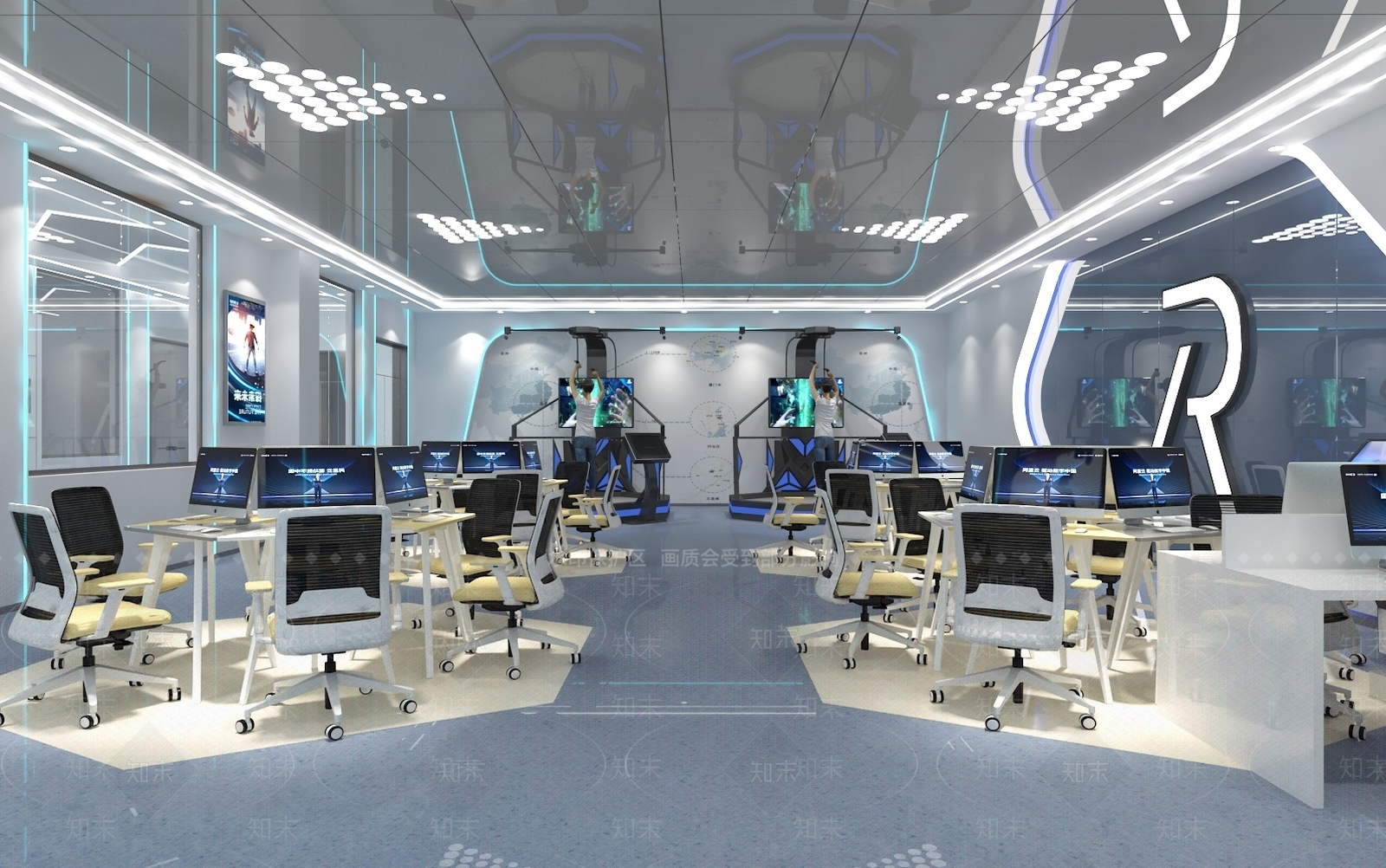 现代教室3D模型下载【ID:1186447333】