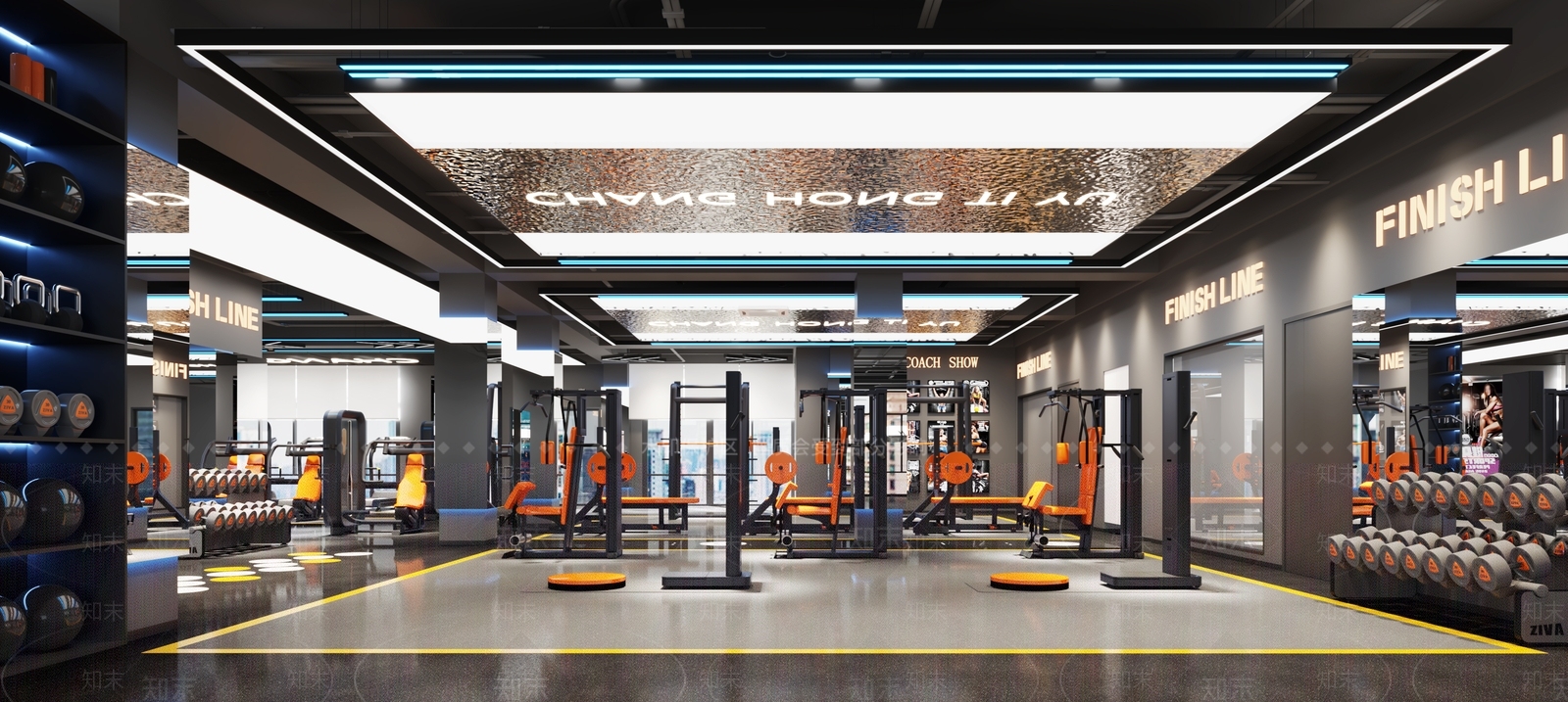 现代健身房3D模型下载【ID:1186451402】