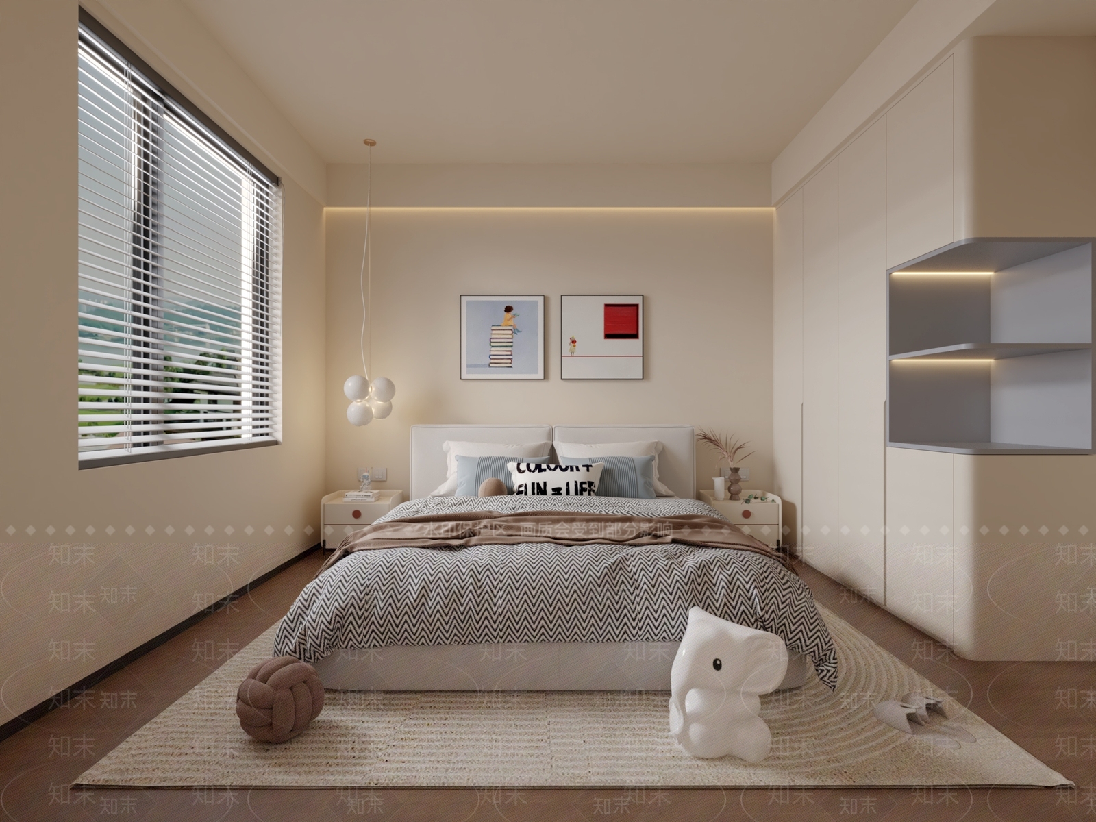 现代男孩房3D模型下载【ID:1186453530】