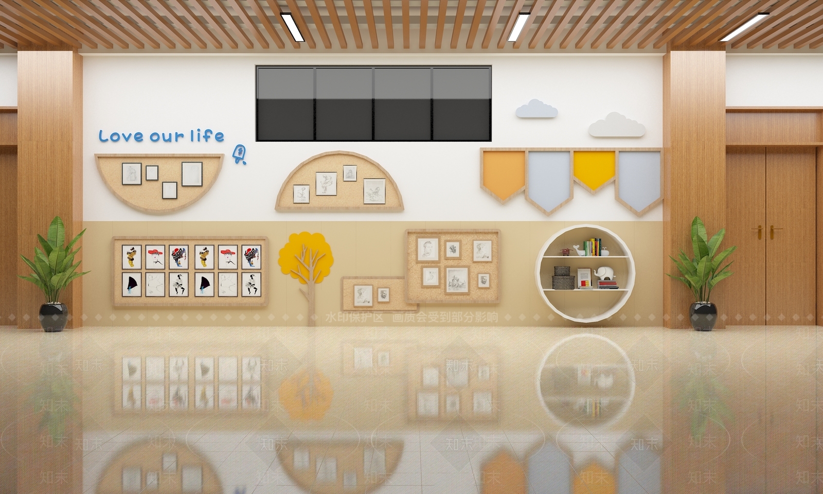 现代幼儿园3D模型下载【ID:1186454093】