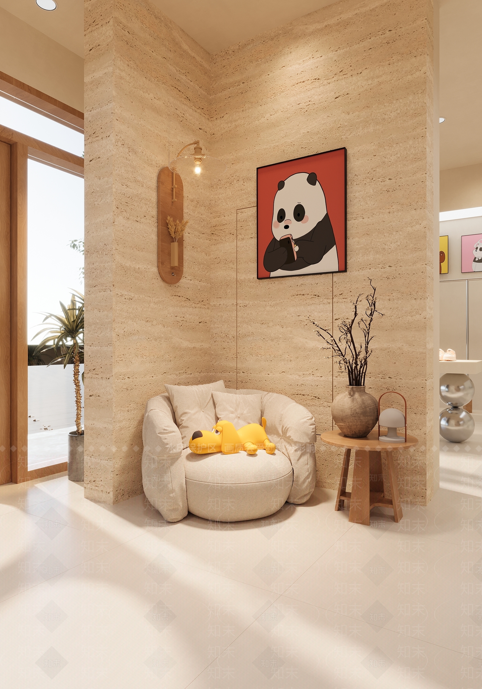 奶油简约服装店3D模型下载【ID:1186463822】