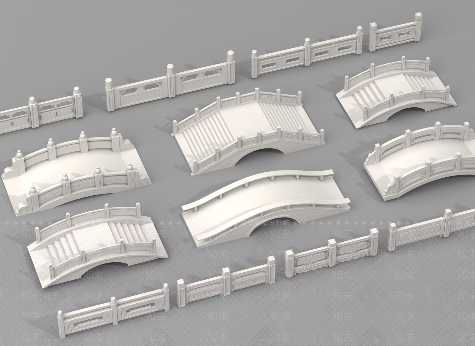中式桥3D模型下载【ID:1186455664】