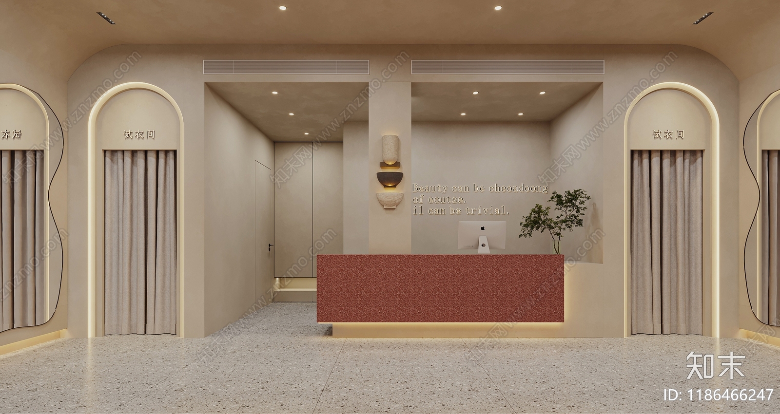 现代极简服装店cad施工图下载【ID:1186466247】