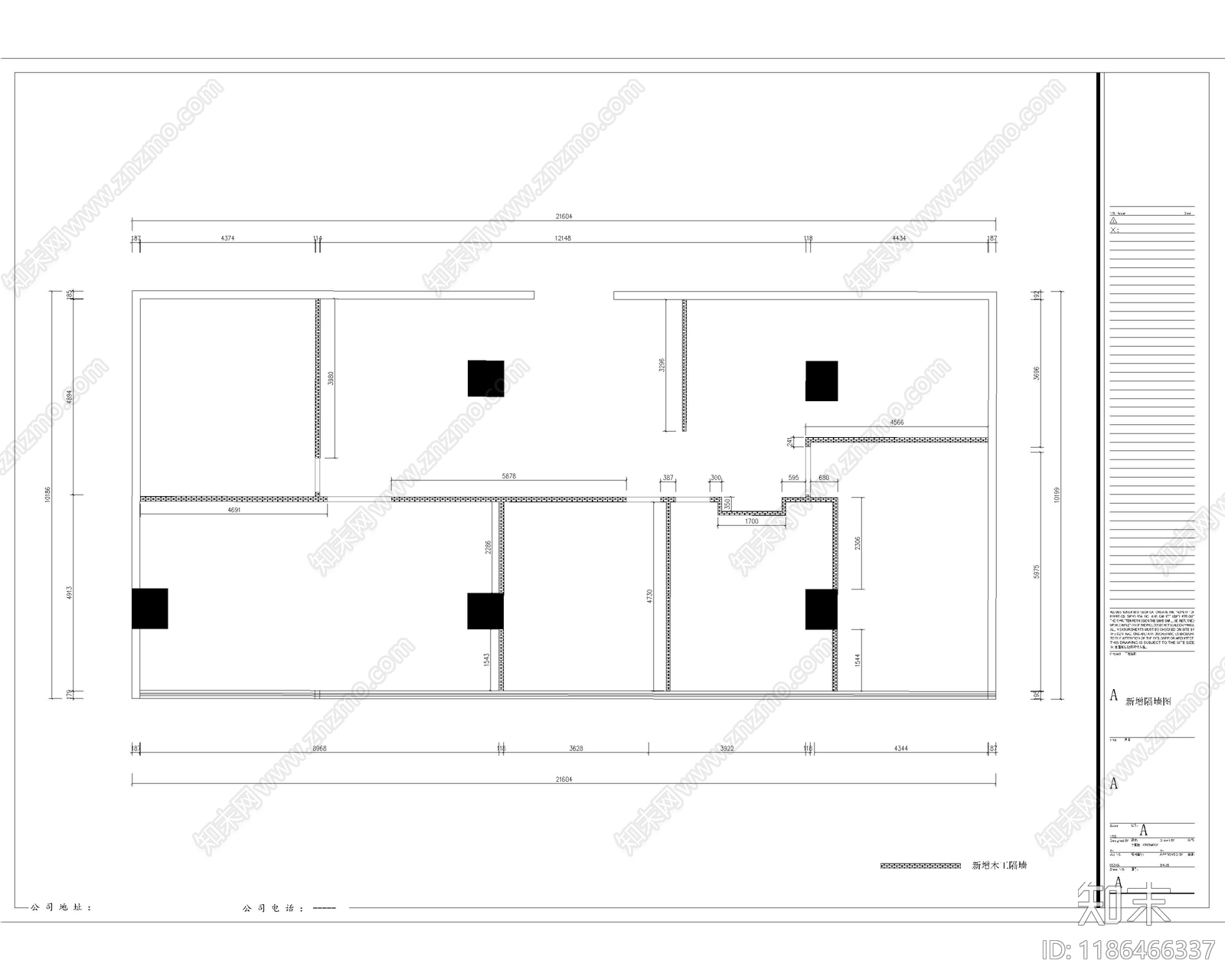 现代整体办公空间cad施工图下载【ID:1186466337】