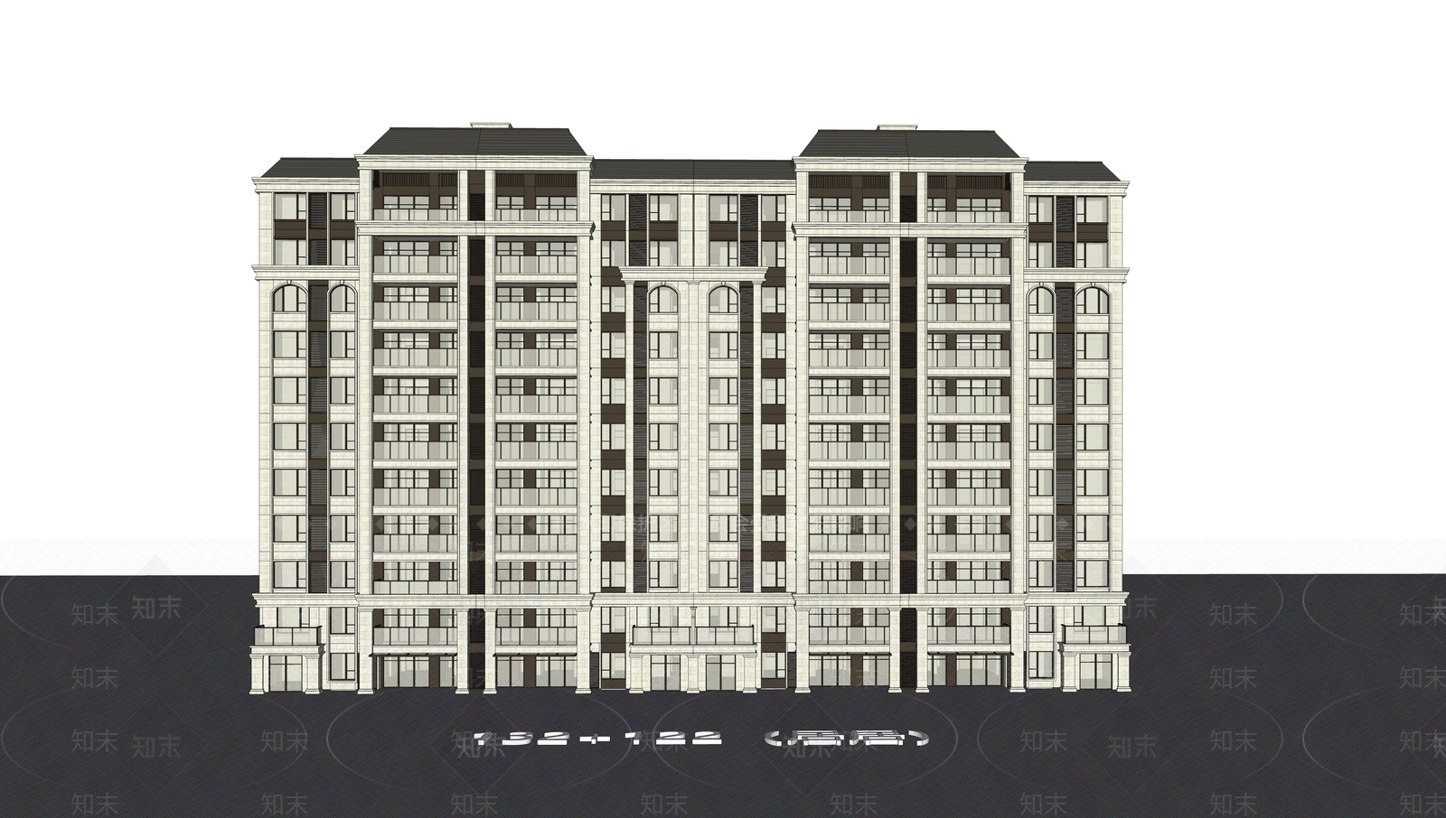 法式简欧多层住宅SU模型下载【ID:1186467297】