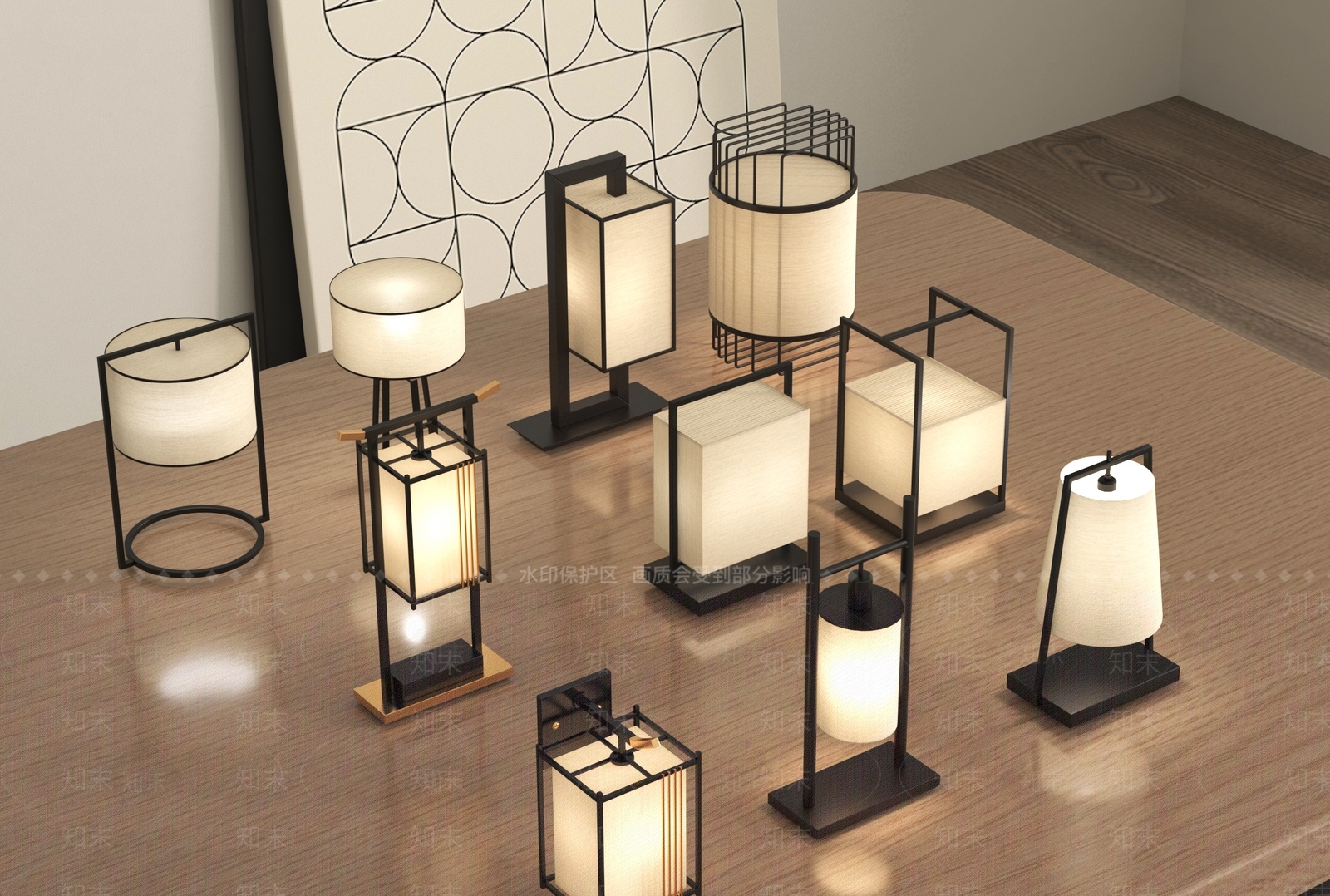 现代其他灯具3D模型下载【ID:1186468170】