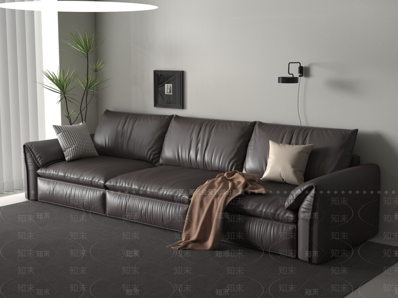三人沙发3D模型下载【ID:1186468297】