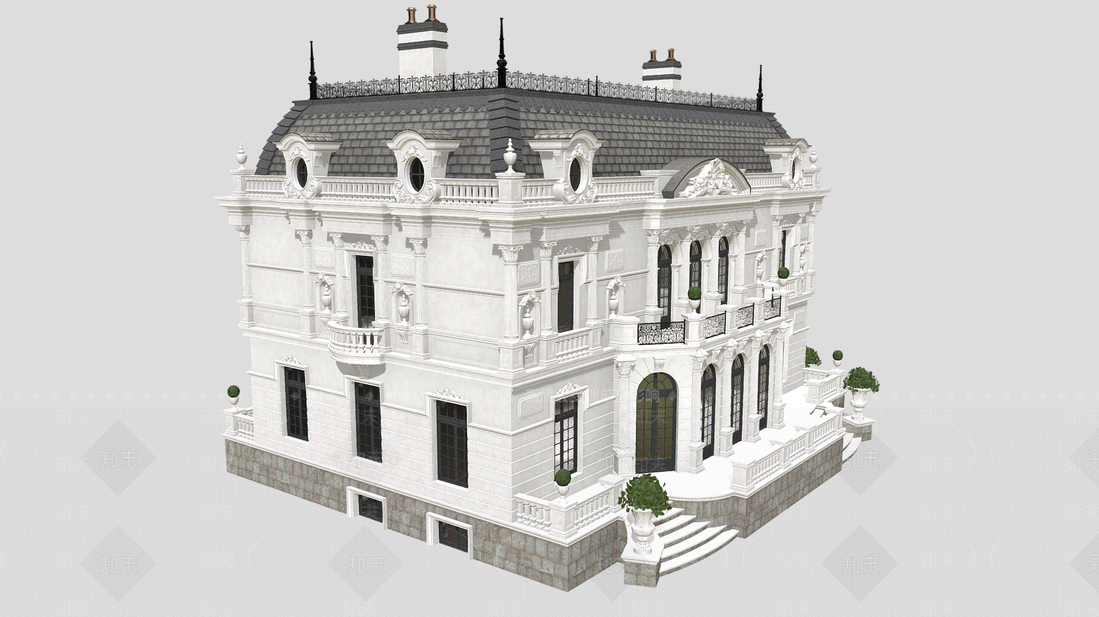 现代艺术风格建筑3D模型下载【ID:1186469502】