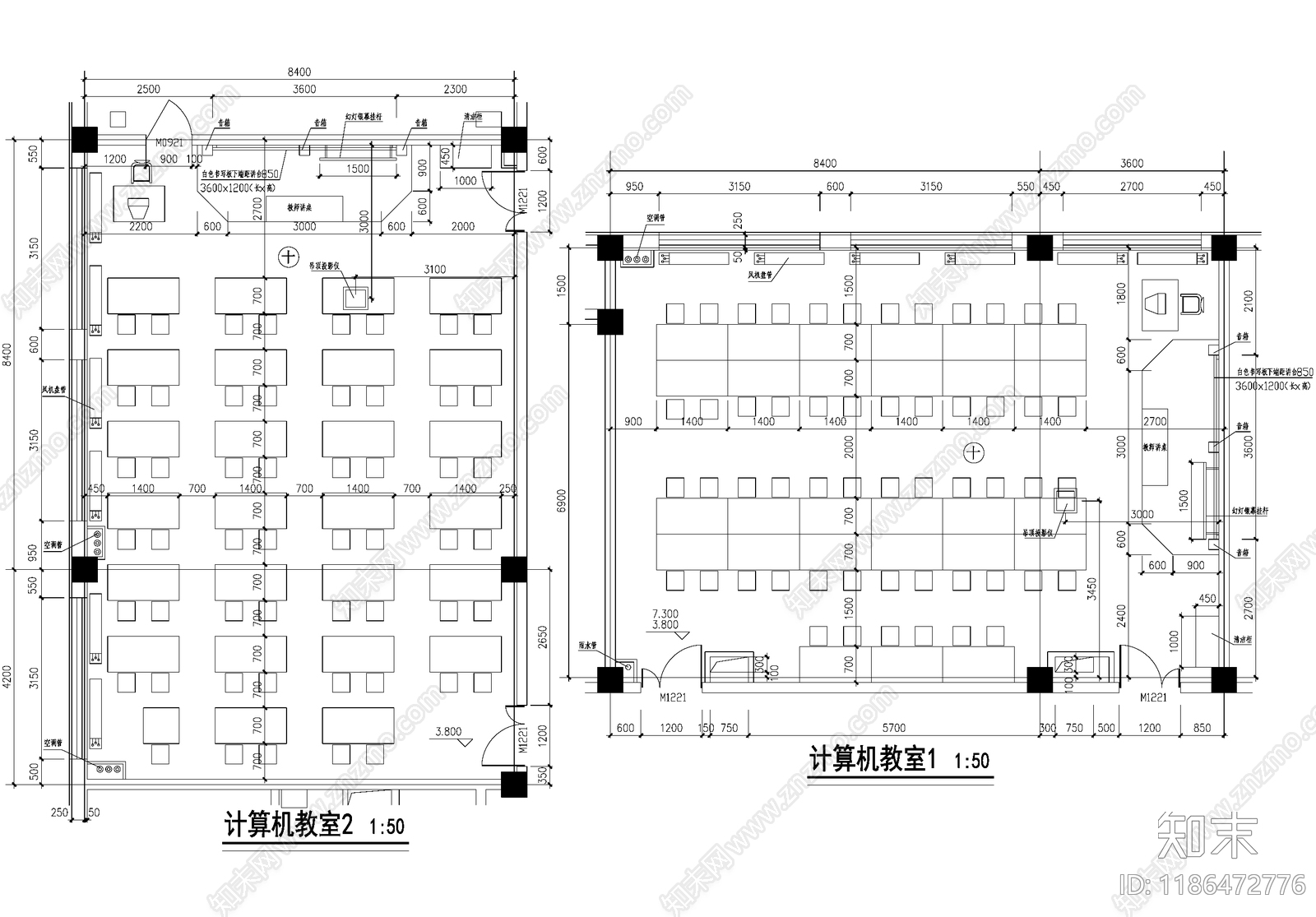 教室cad施工图下载【ID:1186472776】