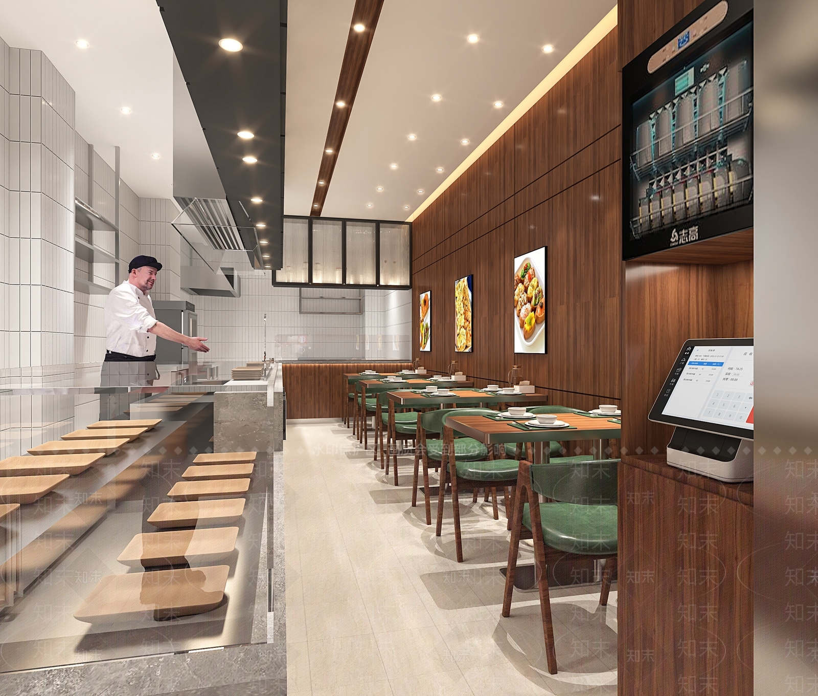 现代简约甜品面包店3D模型下载【ID:1186472906】