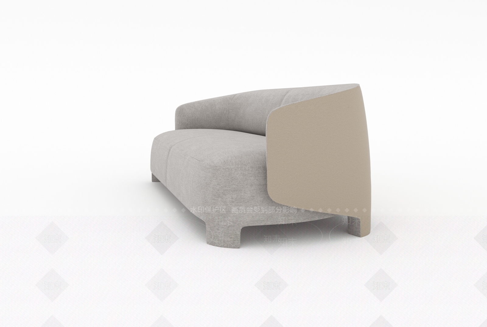 现代极简三人沙发3D模型下载【ID:1186473995】