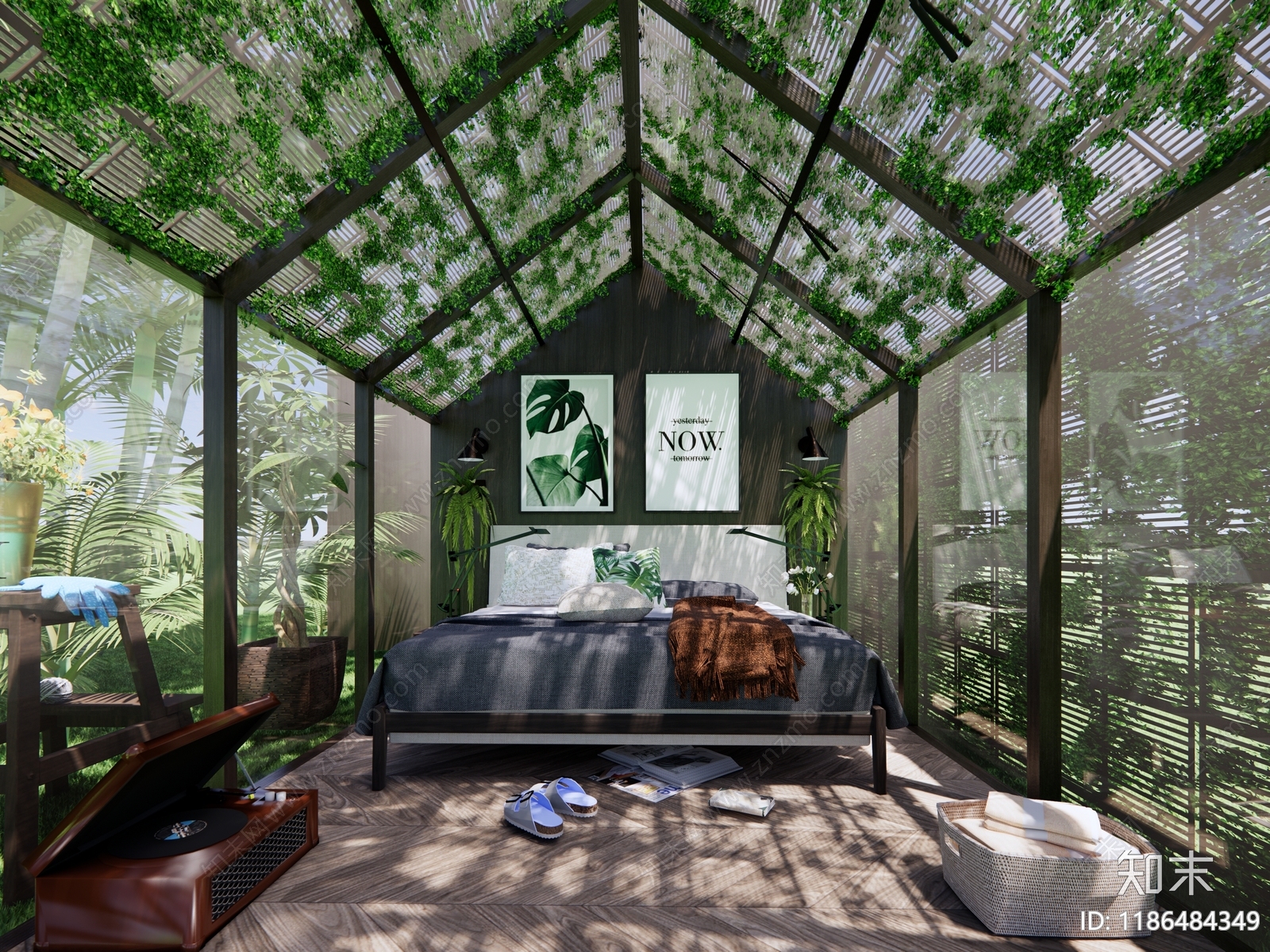 美式欧式屋顶花园SU模型下载【ID:1186484349】