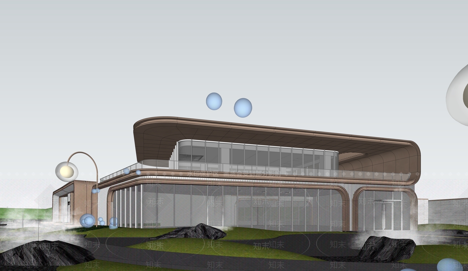 现代简约小公建SU模型下载【ID:1186484049】