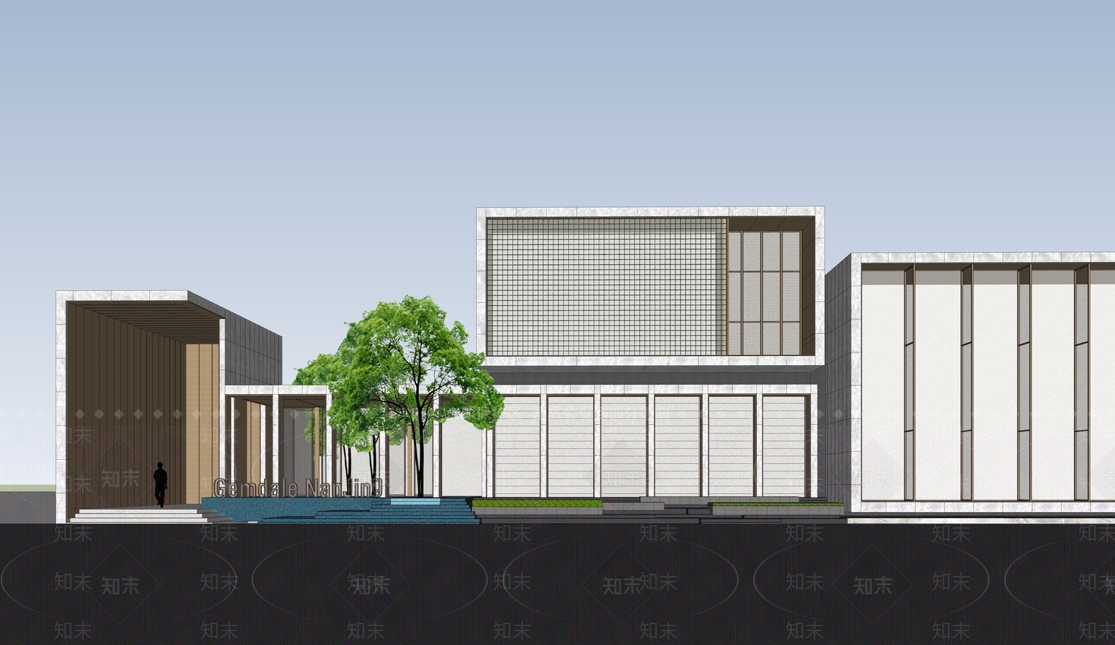 现代简约小公建SU模型下载【ID:1186484307】