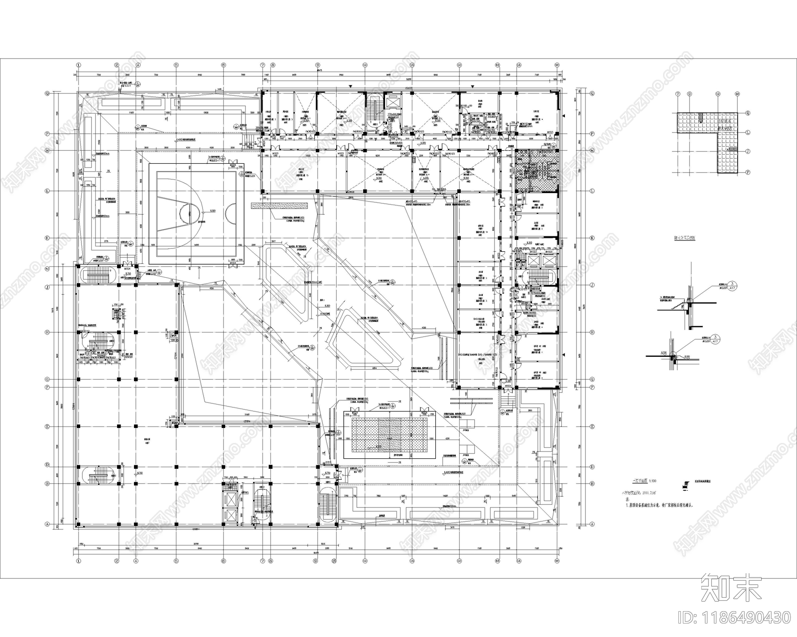 现代其他公共空间cad施工图下载【ID:1186490430】