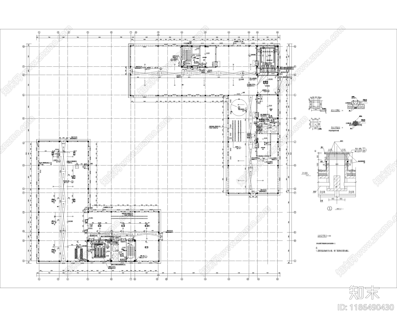 现代其他公共空间cad施工图下载【ID:1186490430】