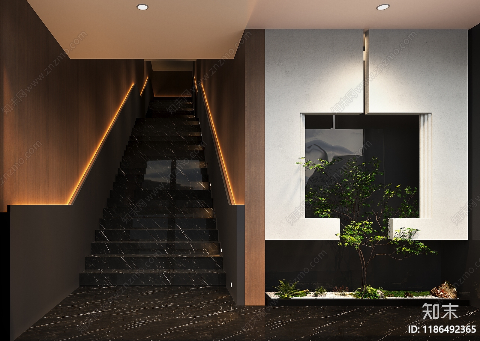 新中式现代足浴店cad施工图下载【ID:1186492365】