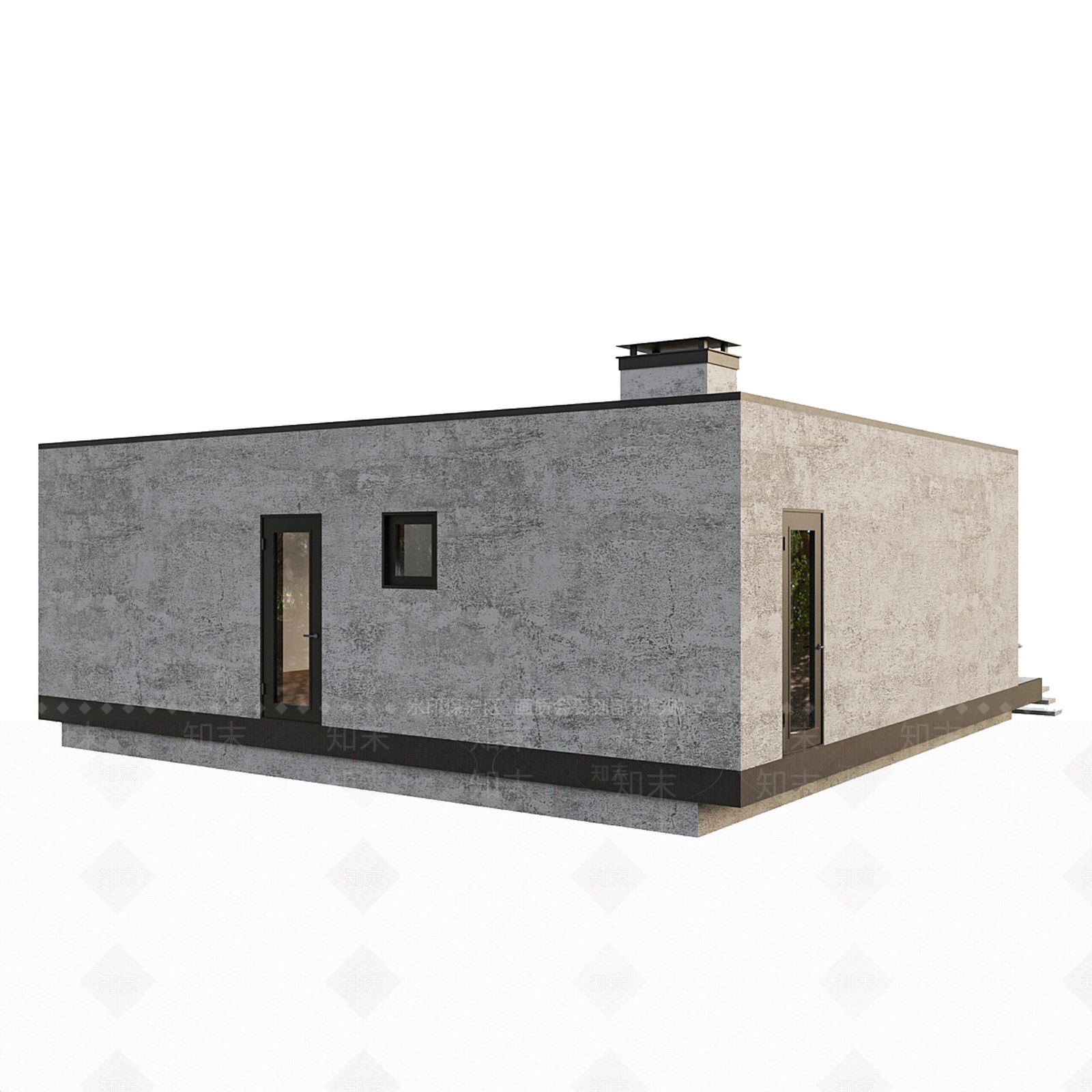现代意式别墅外观3D模型下载【ID:1186492688】