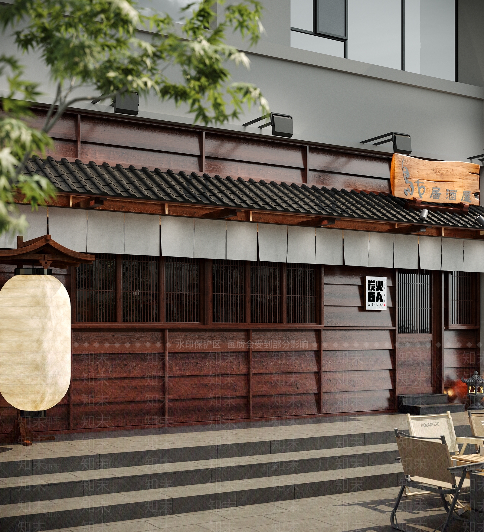 日式日料店3D模型下载【ID:1186493630】