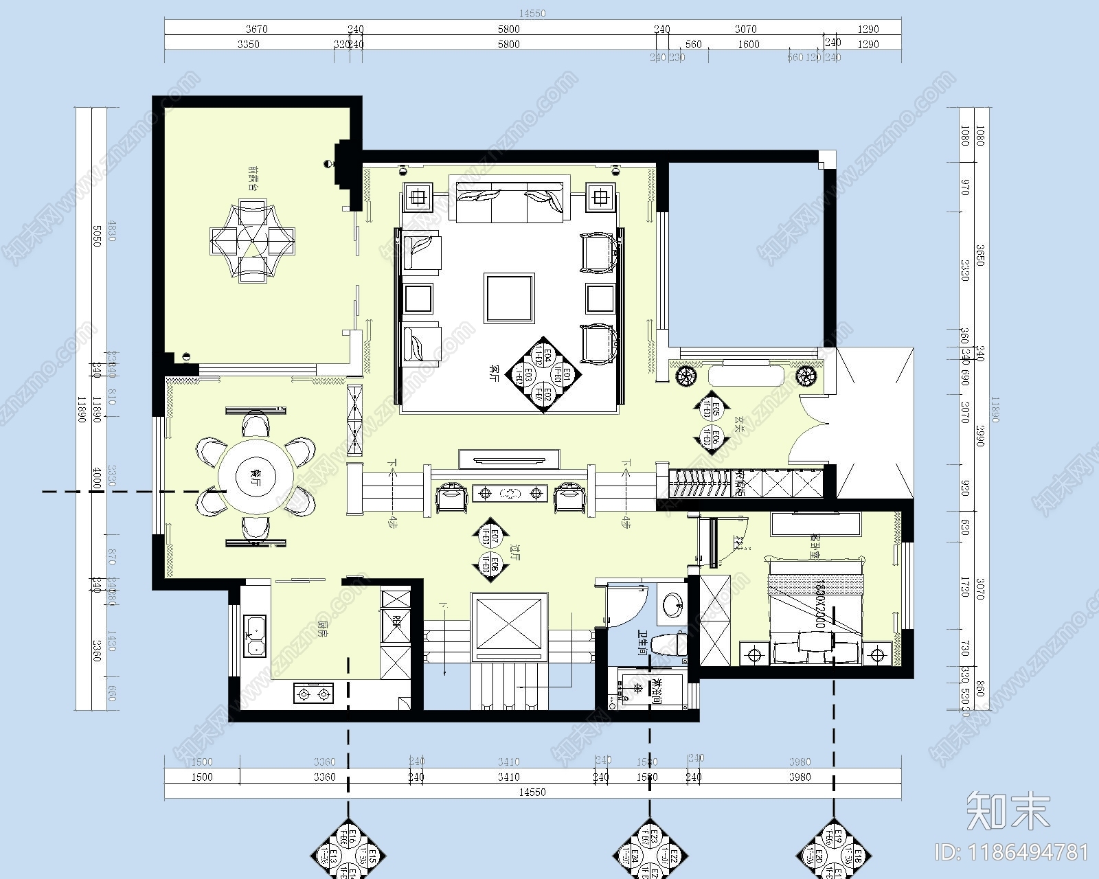 别墅施工图下载【ID:1186494781】