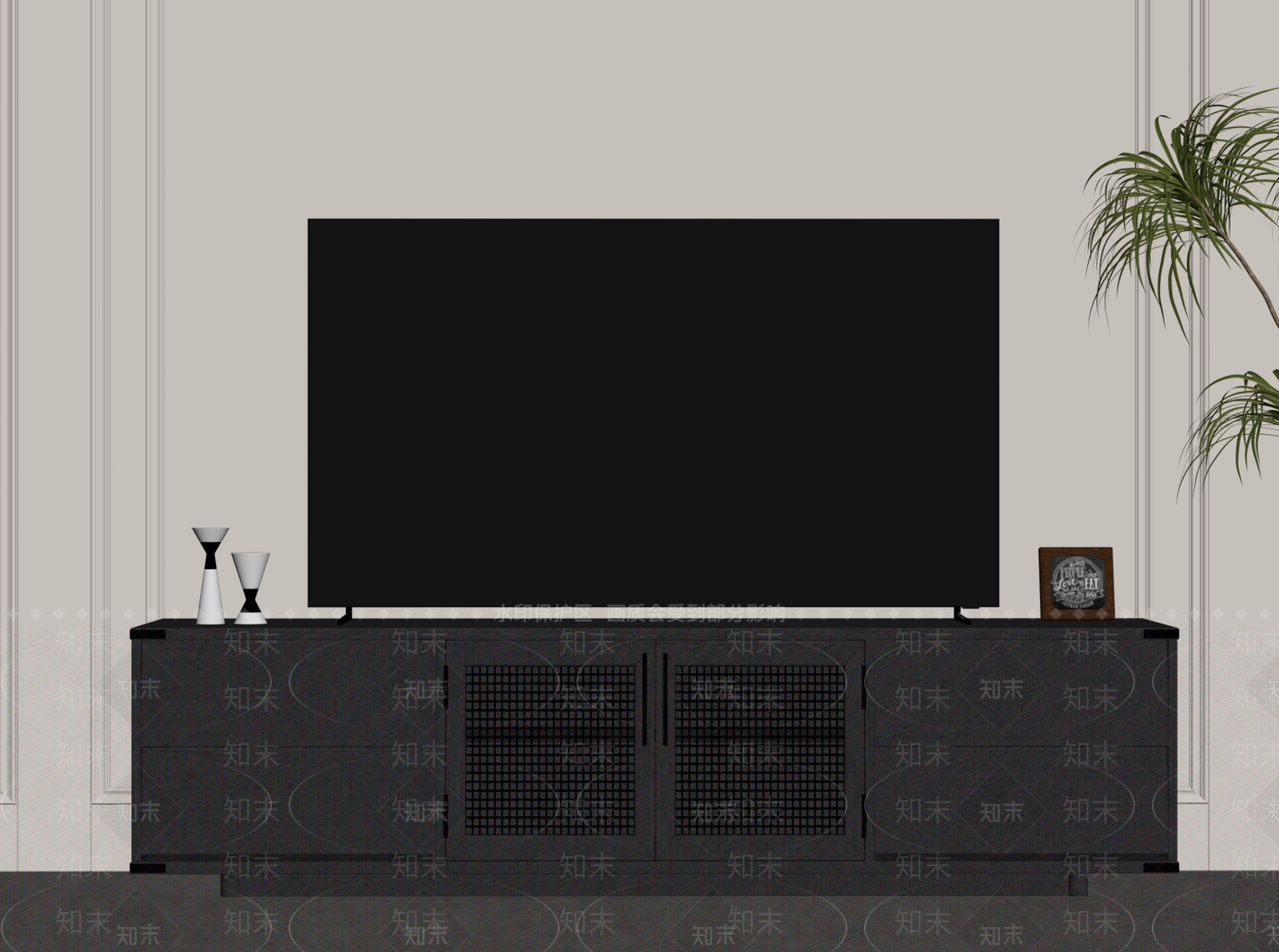 法式电视柜SU模型下载【ID:1186495203】