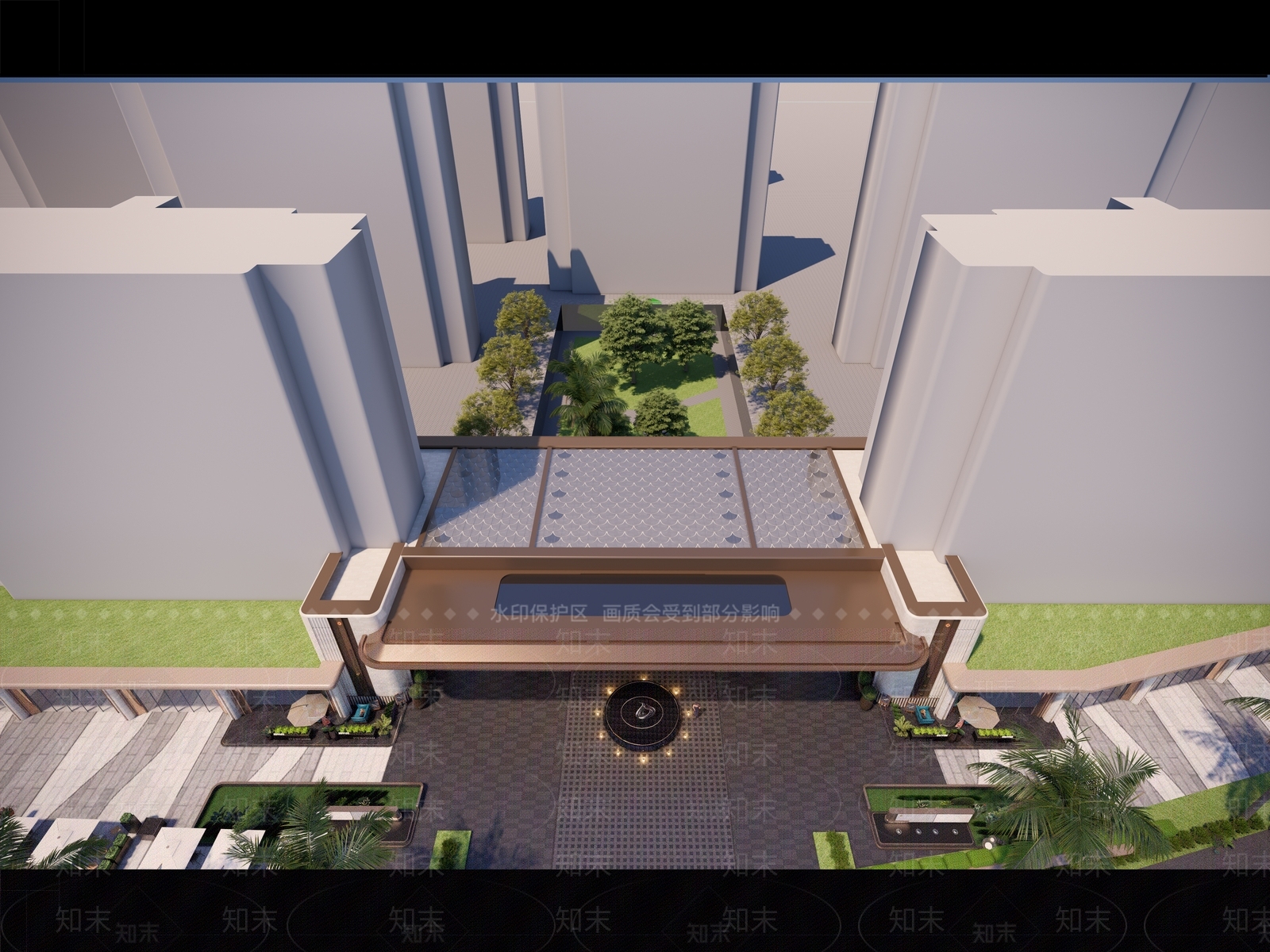 欧式简欧小区建筑SU模型下载【ID:1186502521】