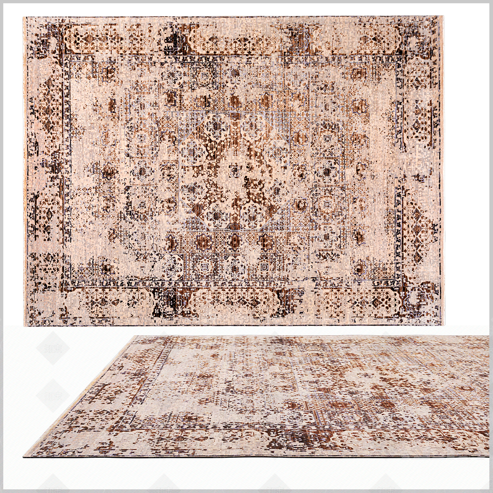 美式欧式民族地毯SU模型下载【ID:1186502059】