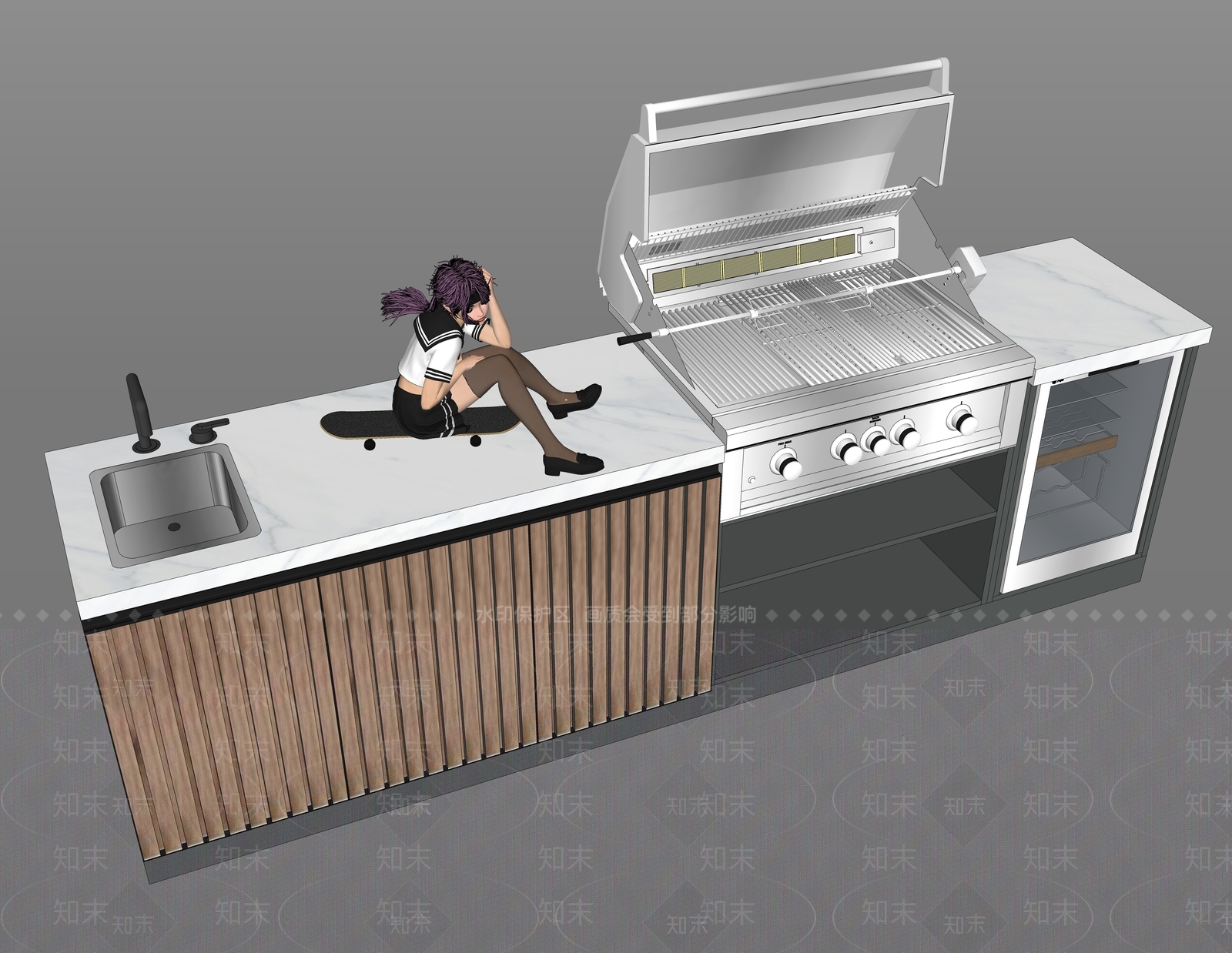 新中式现代其他户外家具SU模型下载【ID:1186504024】