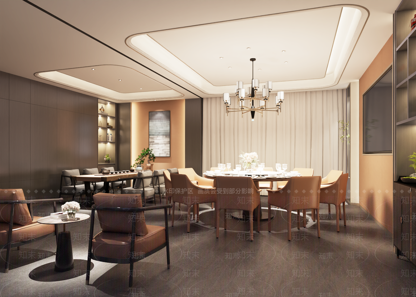 新中式中式包厢3D模型下载【ID:1186507858】
