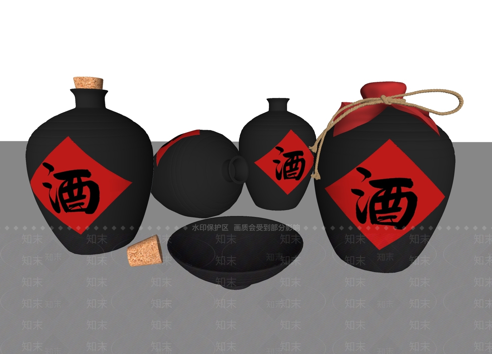 酒具SU模型下载【ID:1186521547】