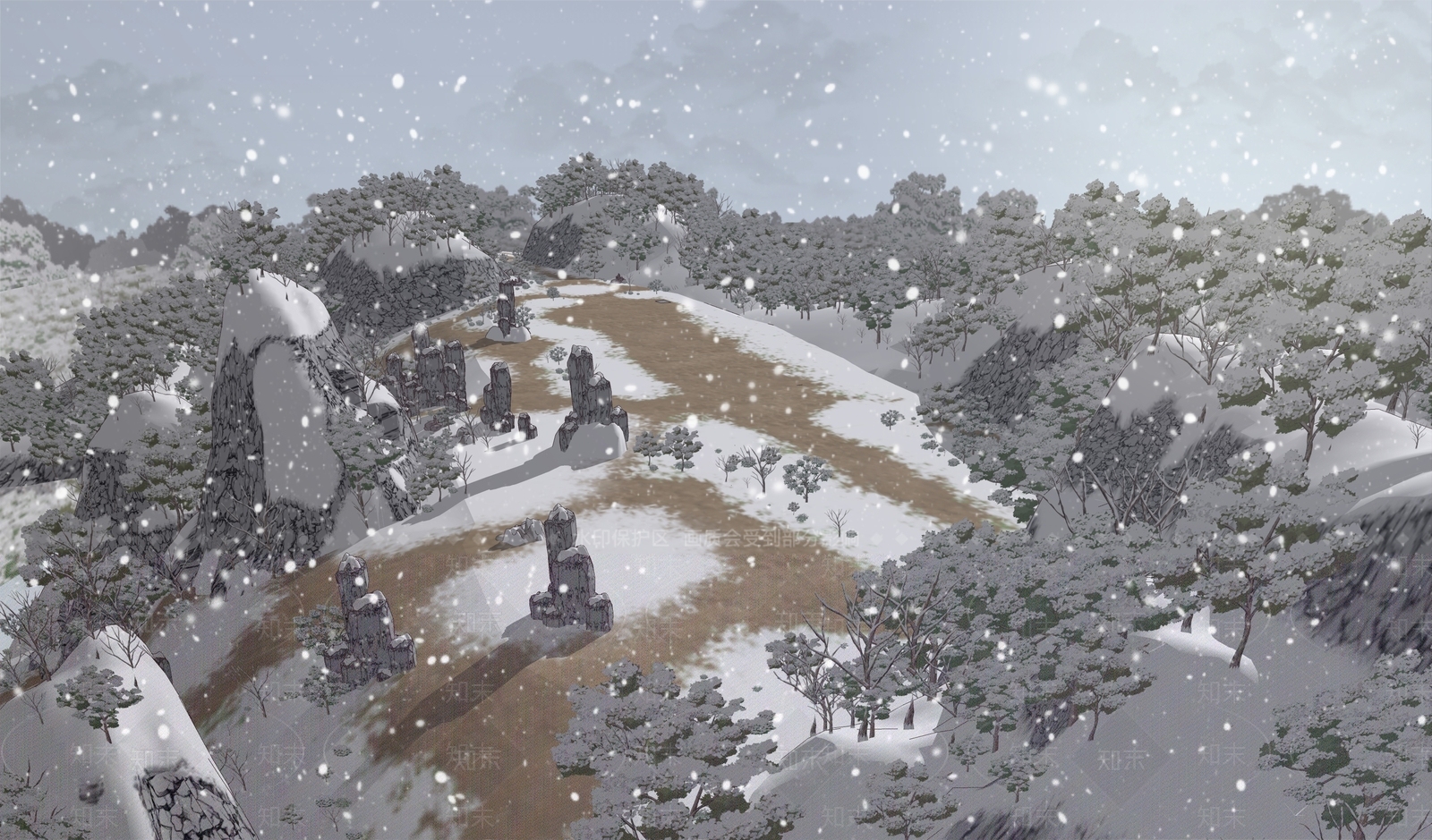 现代景观公园SU模型下载【ID:1186522204】