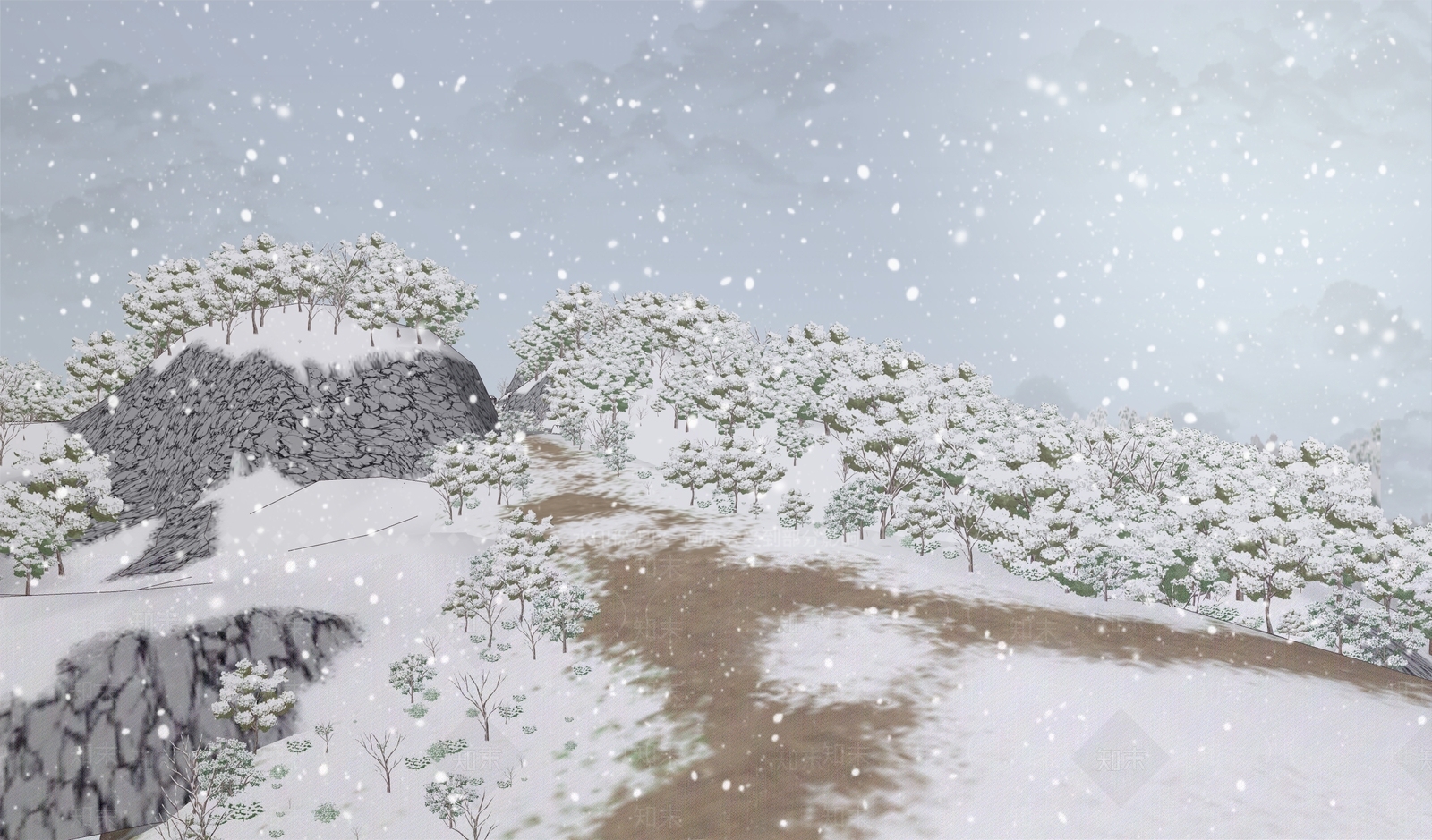 现代景观公园SU模型下载【ID:1186522204】