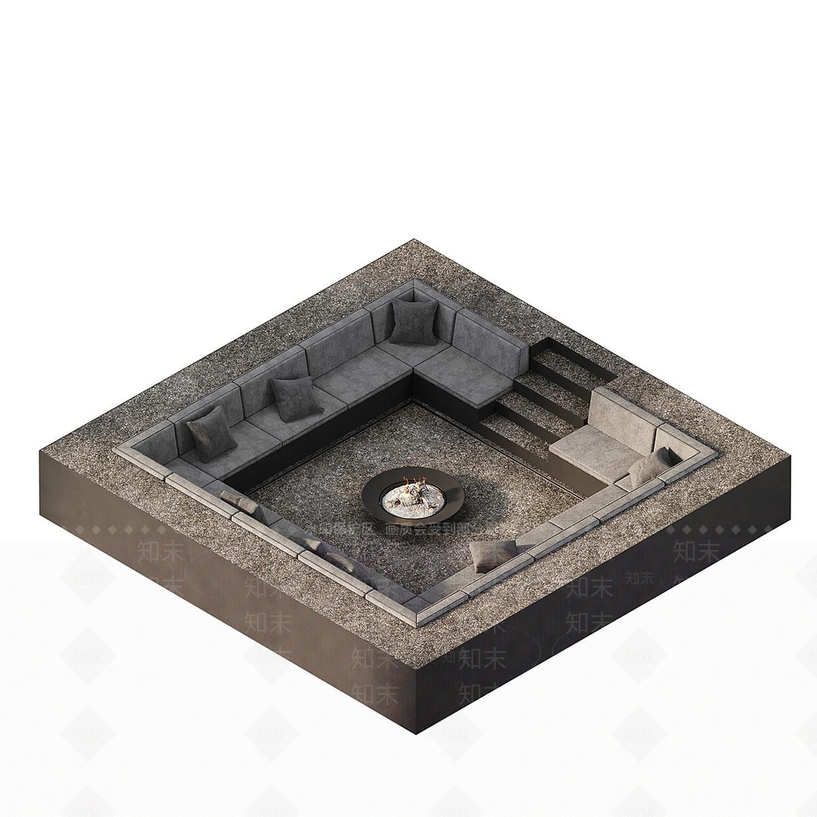 意式轻奢庭院3D模型下载【ID:1186522208】