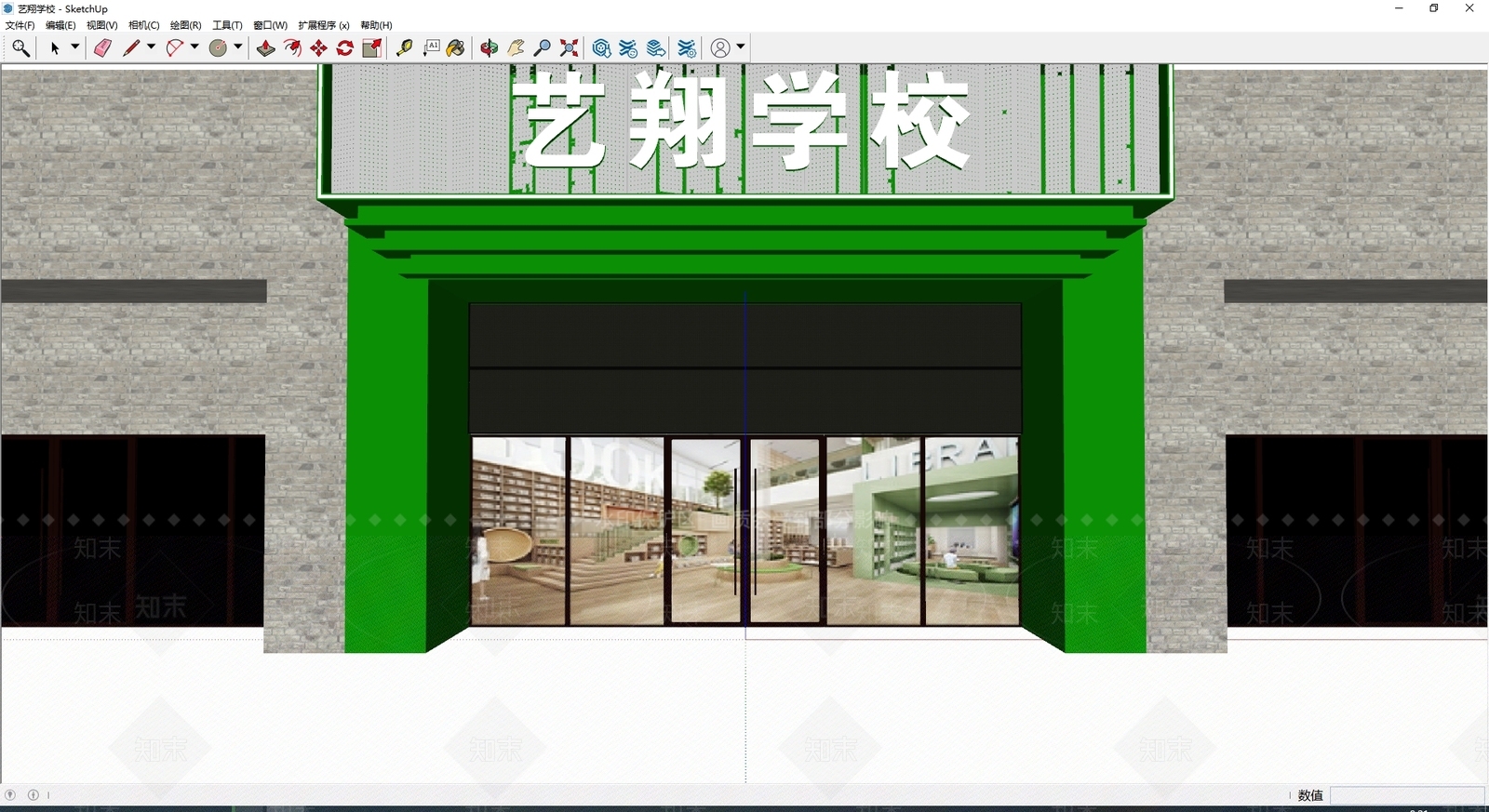 现代门头SU模型下载【ID:1186522927】
