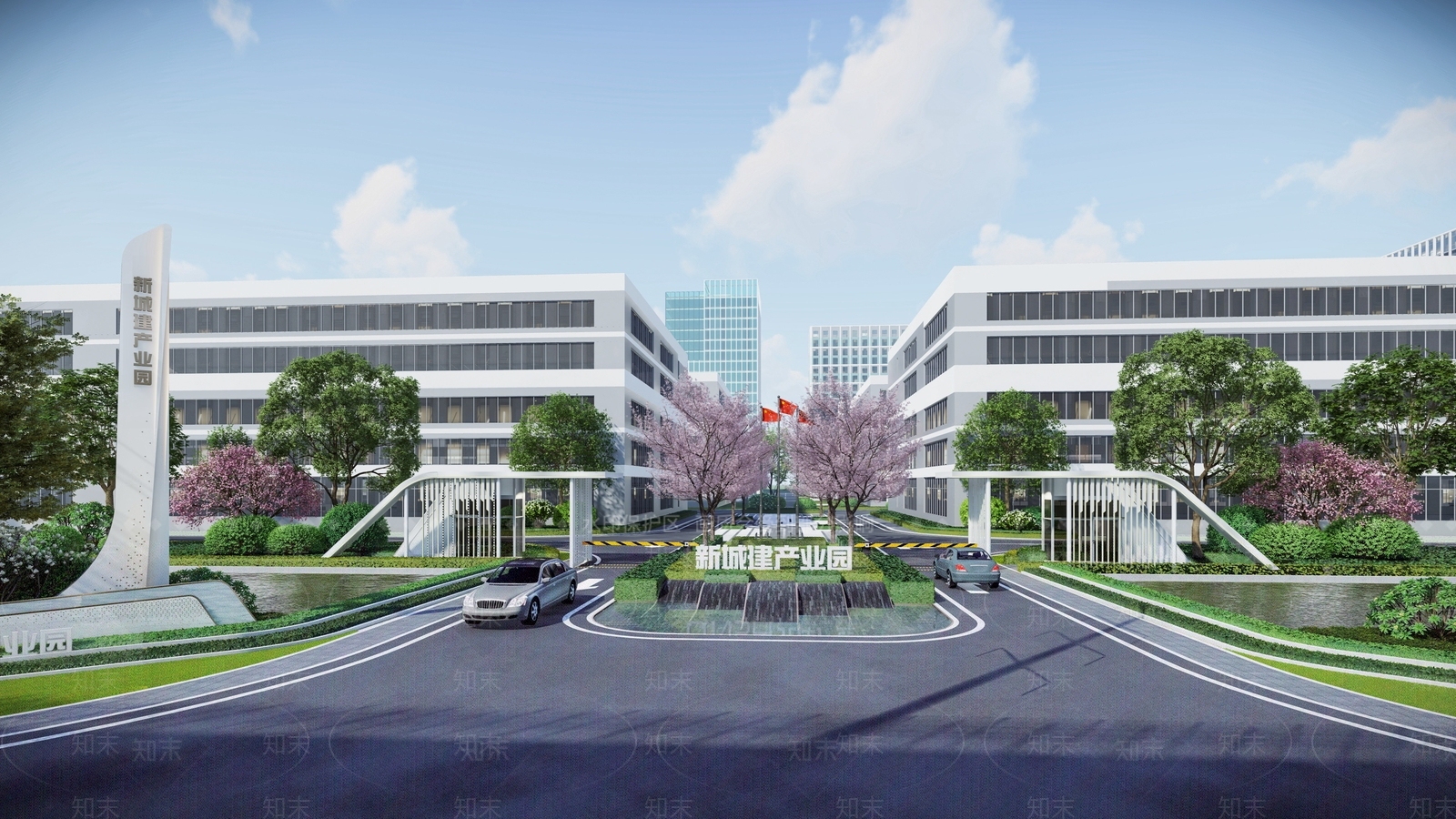 现代办公景观SU模型下载【ID:1186524374】